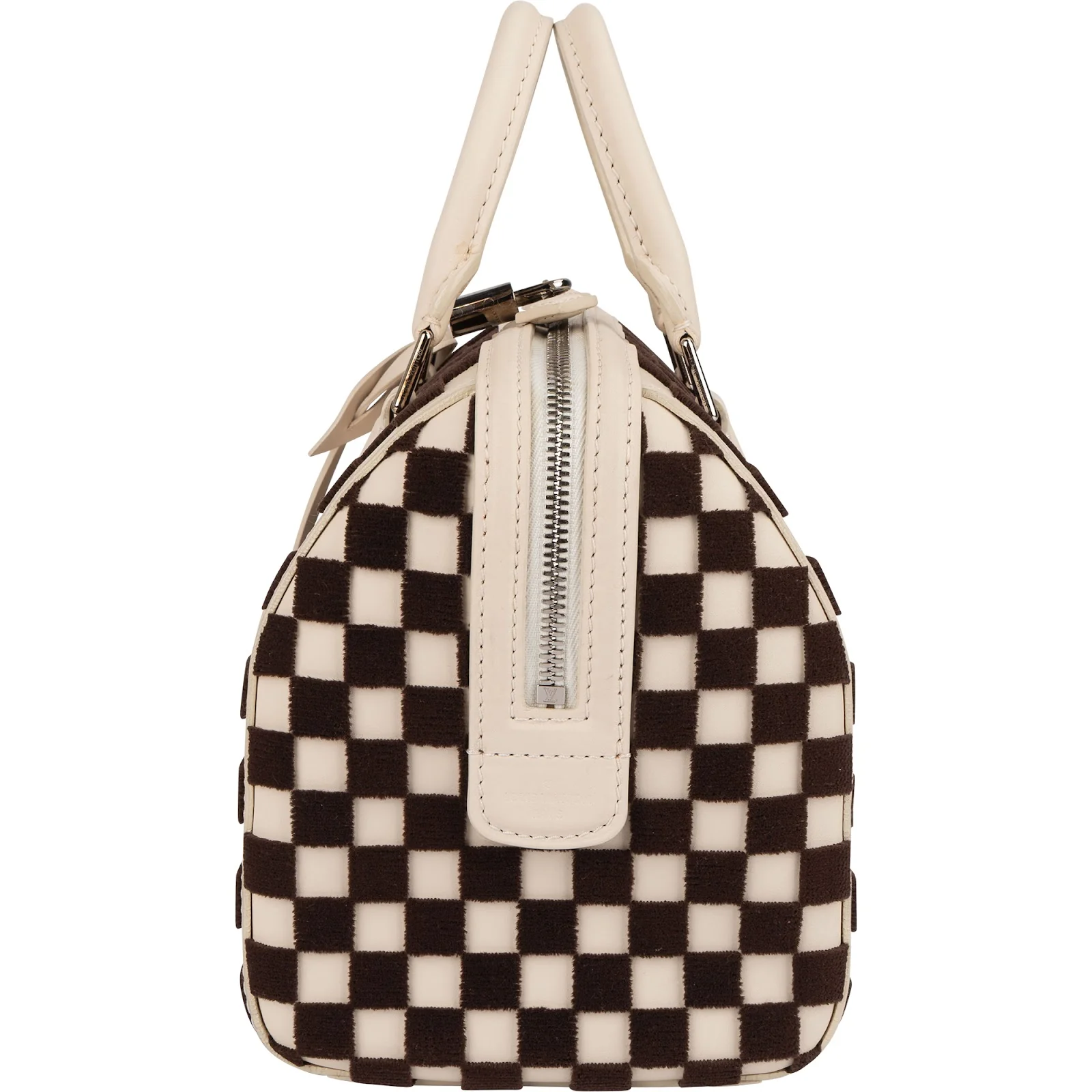 Louis Vuitton Monogram Damier Velours Speedy Cube PM Handbag