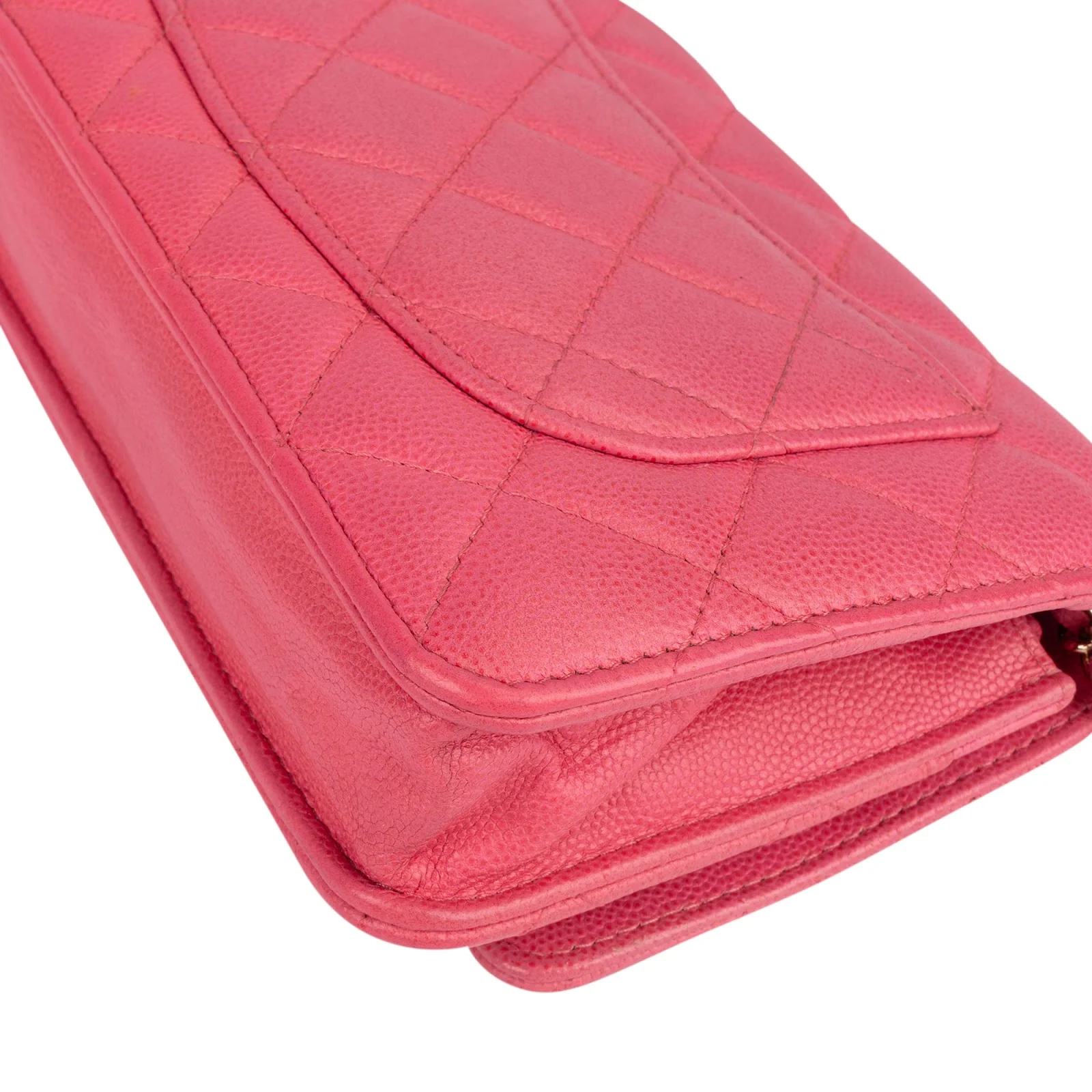 Chanel Quilted Caviar Leather Wallet On Chain Crossbody Bag