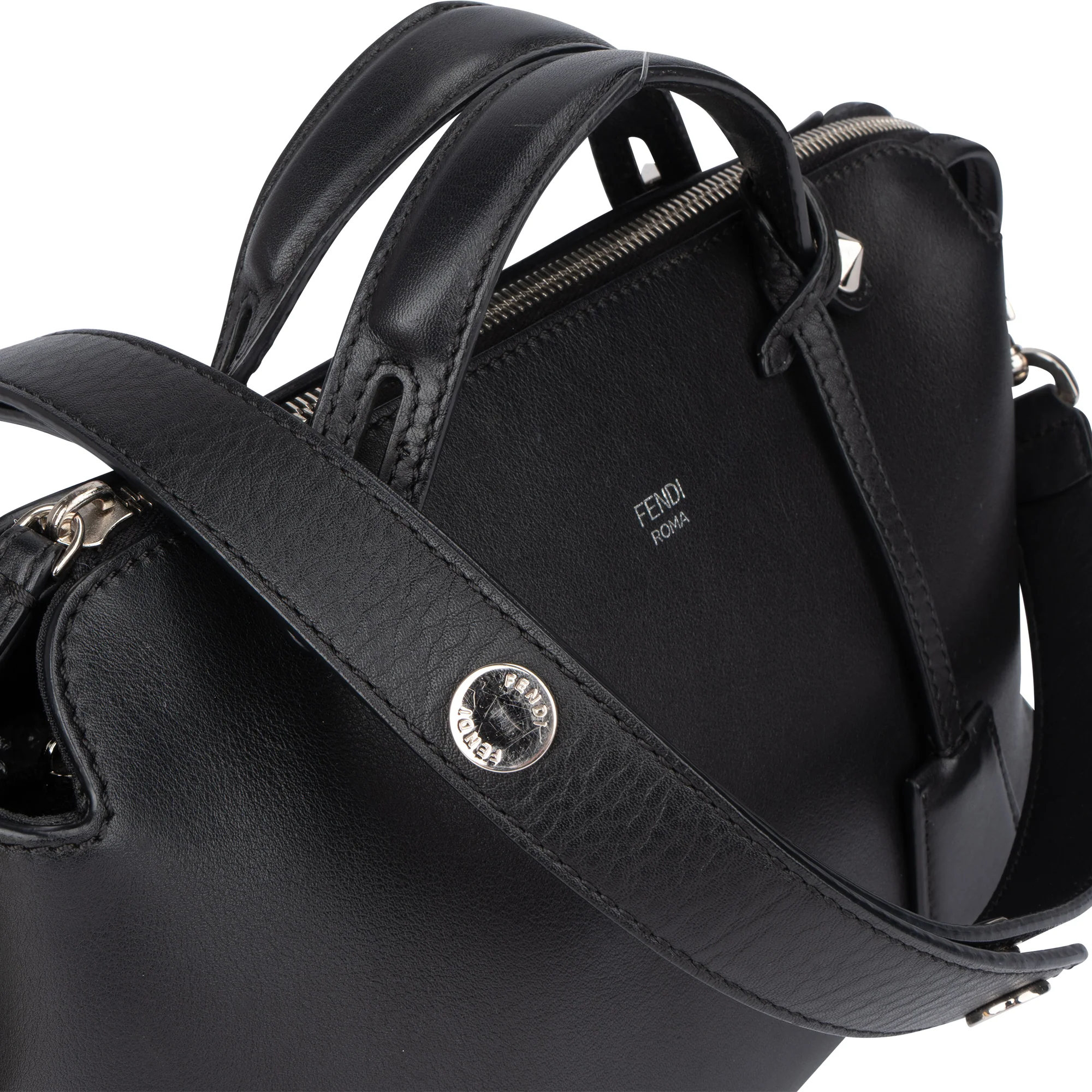 Fendi Black Leather By The Way Handbag