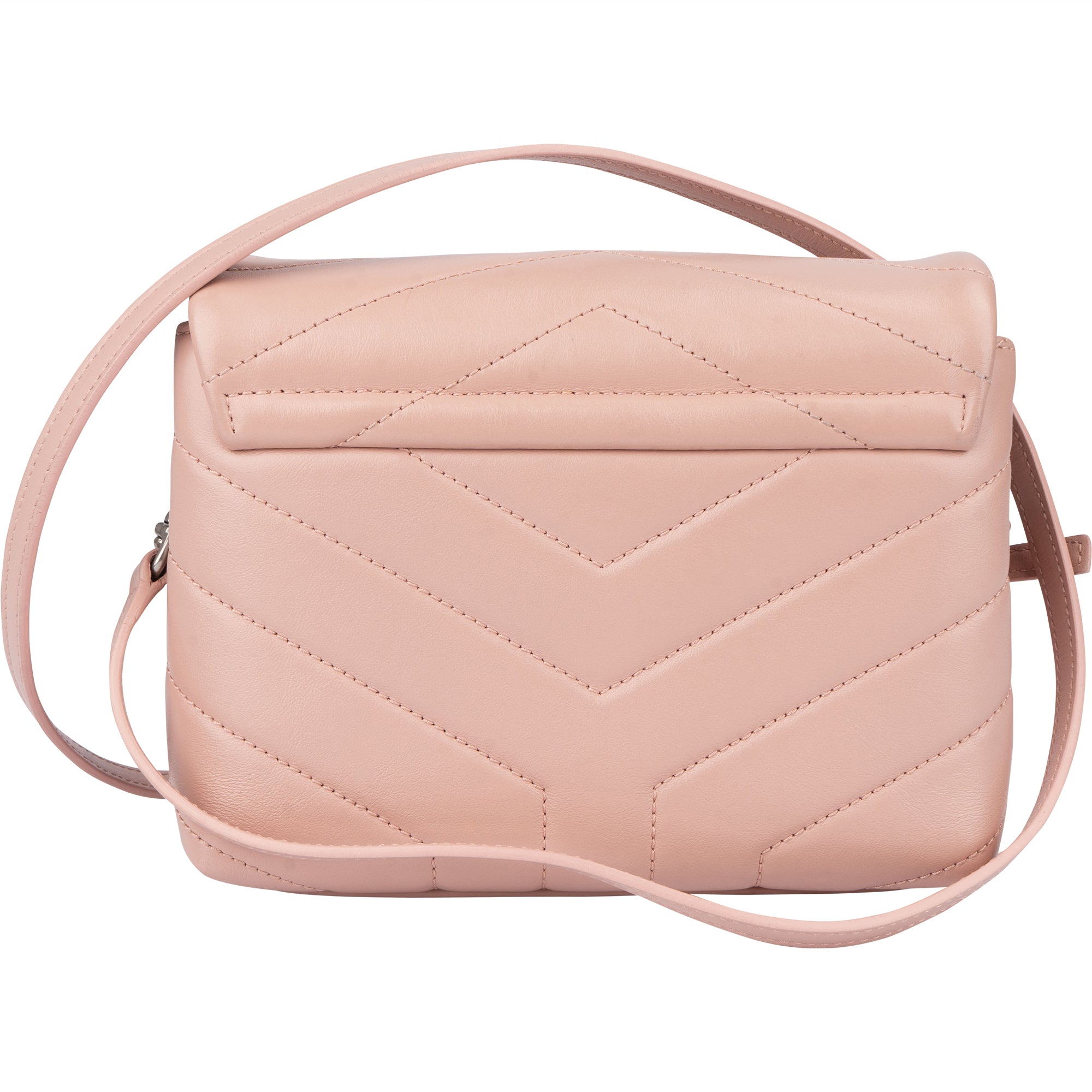Saint Laurent Rose Leather Lou Lou Crossbody Bag