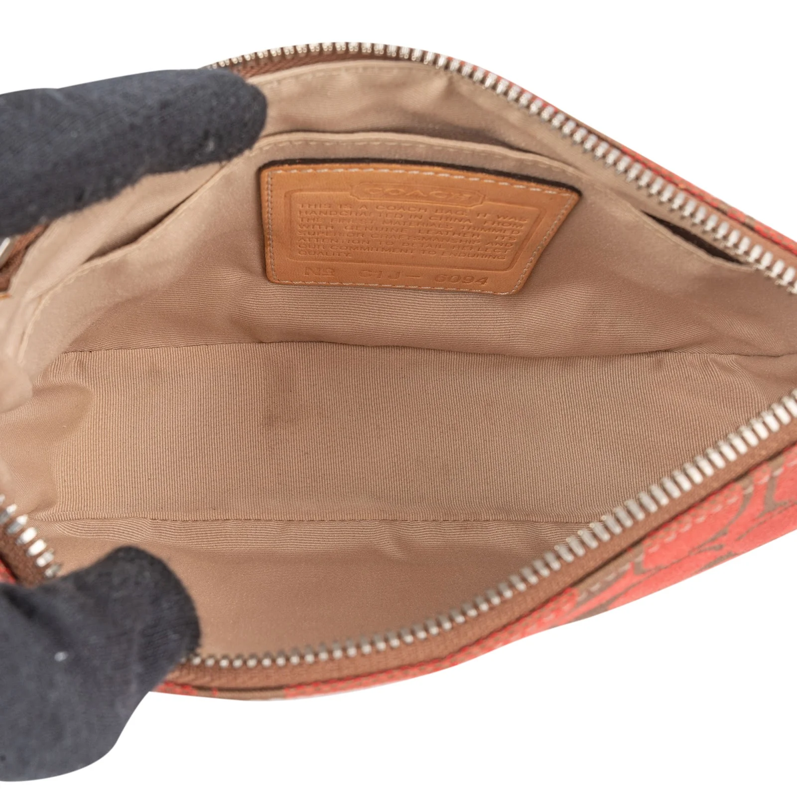 Coach Signature Monogram Pochette Handbag