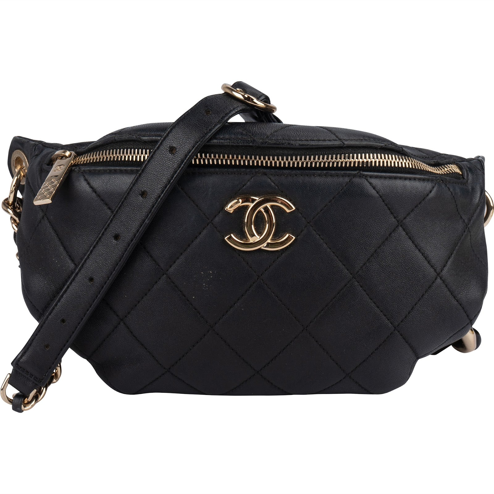 Chanel Quilted Lambskin CC Crossbody Waist Bumbag