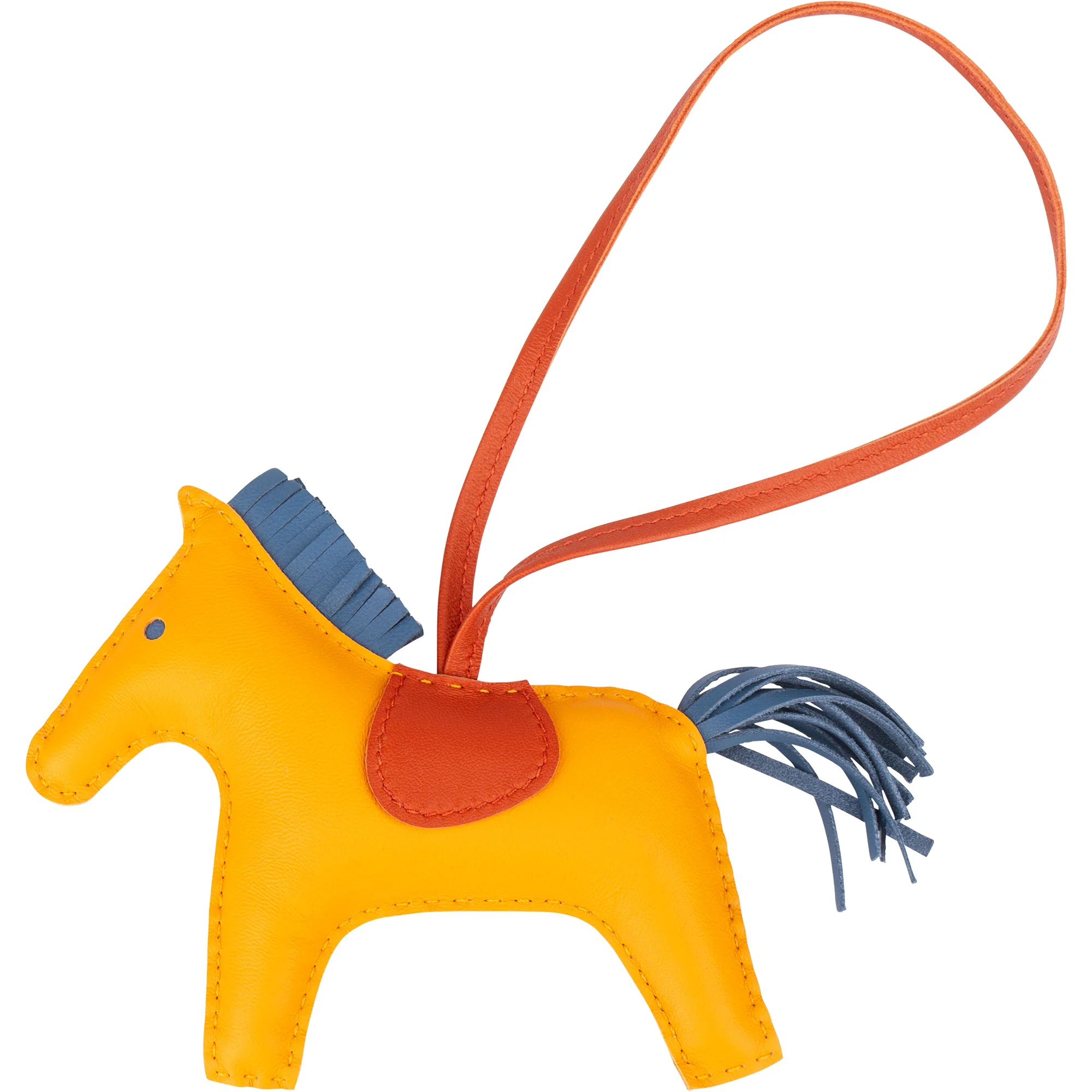 Hermès Tricolor Leather Rodeo MM Pendant