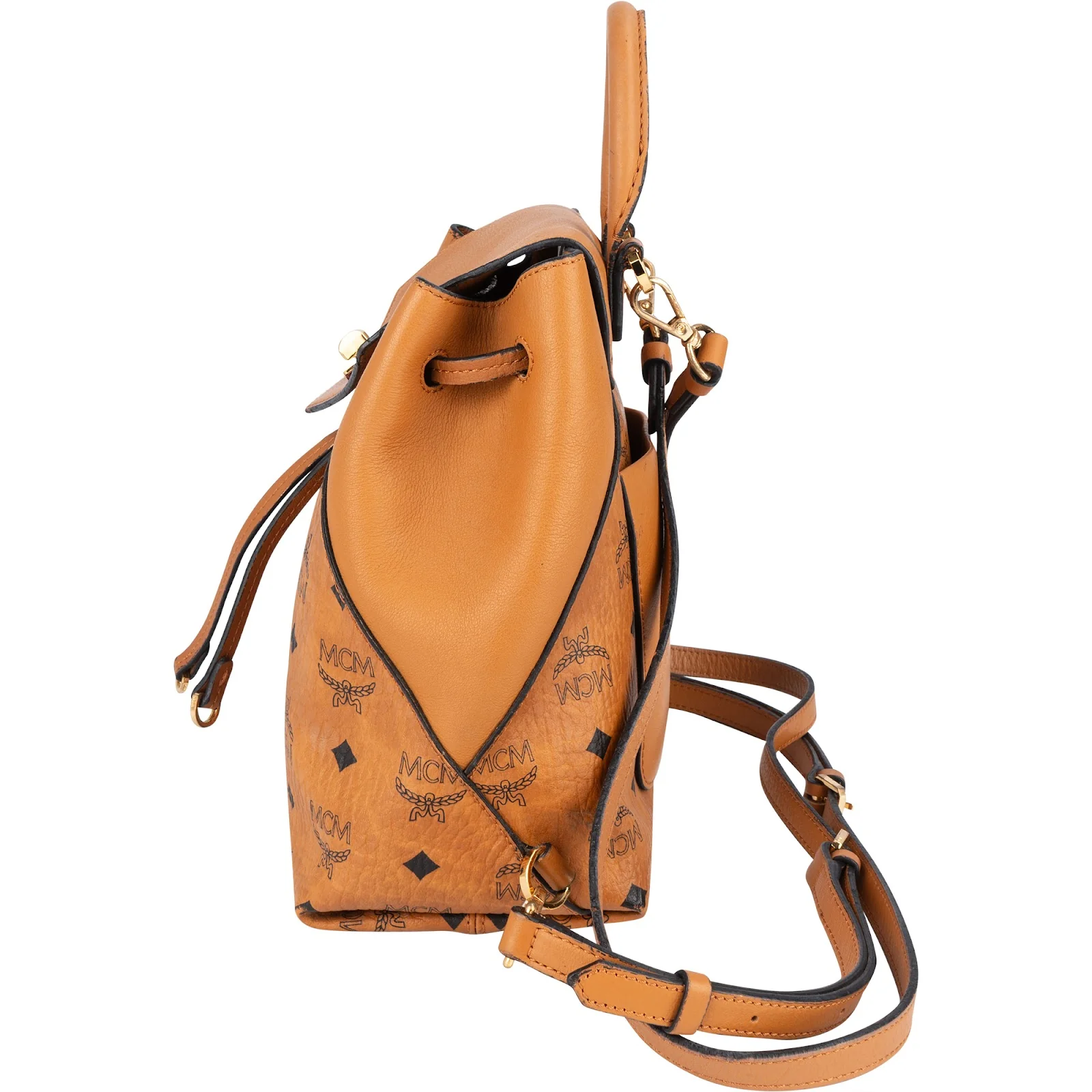 MCM Monogram Visetos Leather Small Patricia Backpack