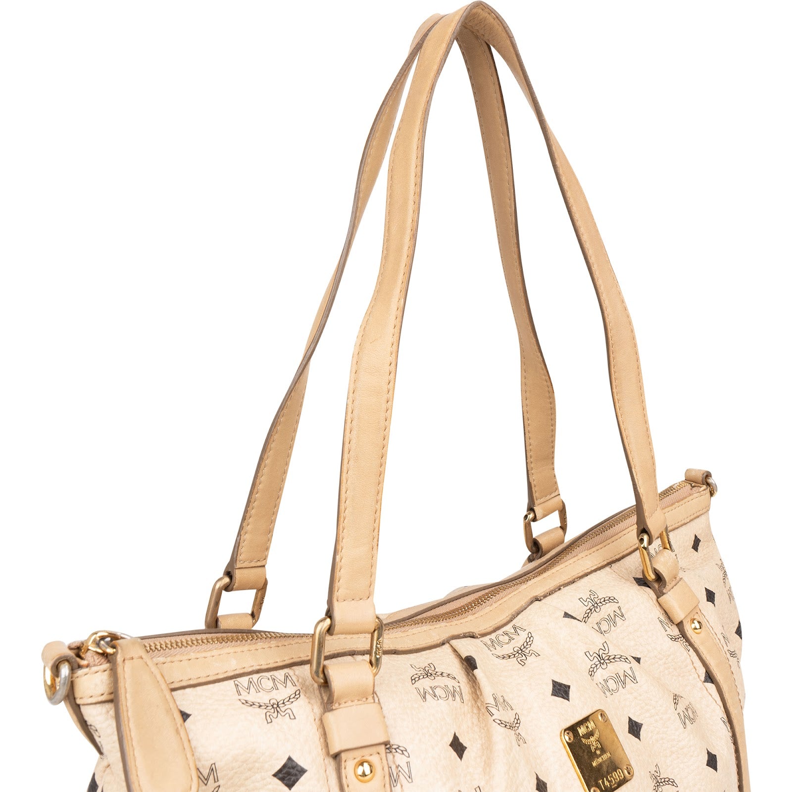 MCM Monogram Visetos Satchel Tote Shoulder Bag