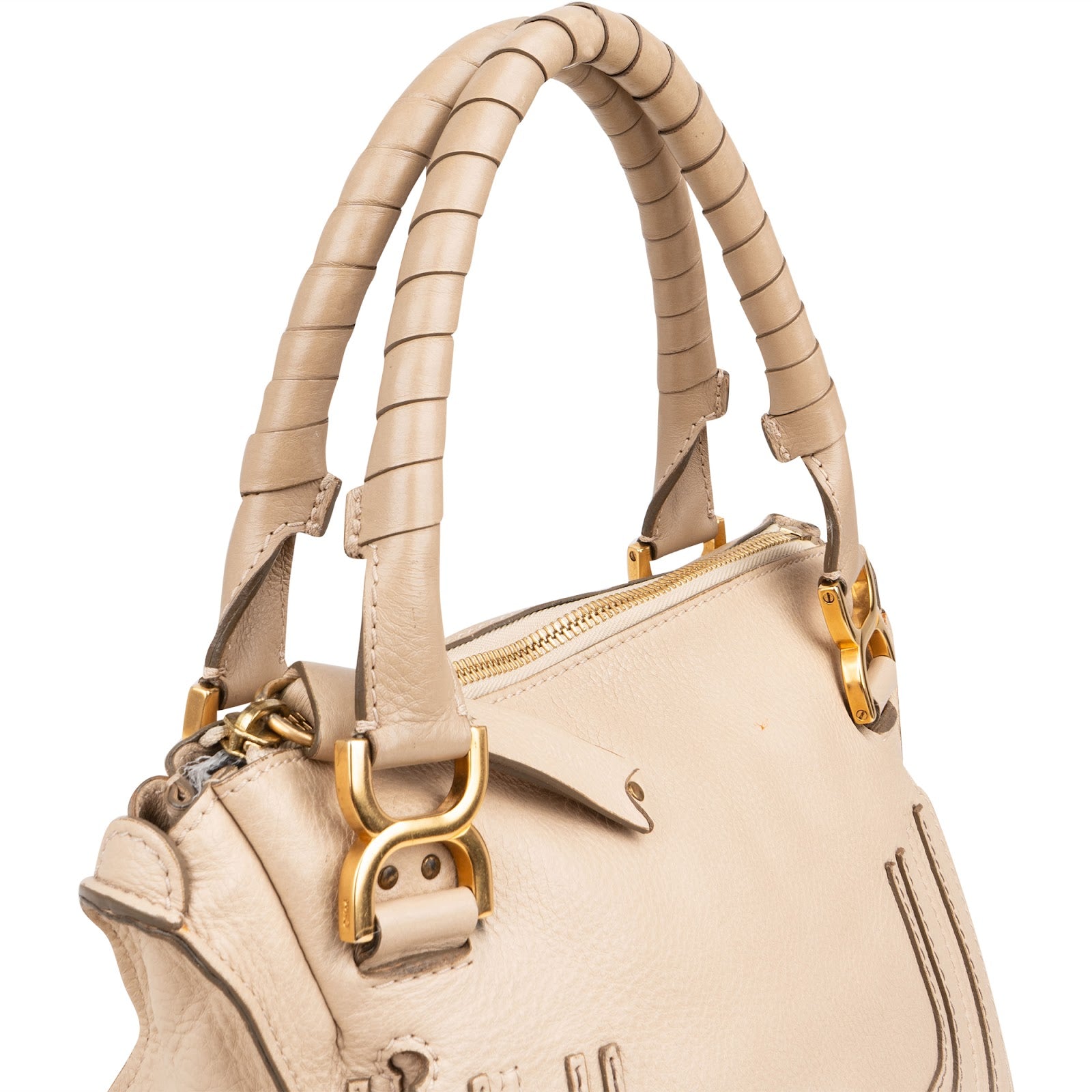 Chloé Grained Leather Marcie Satchel Handbag