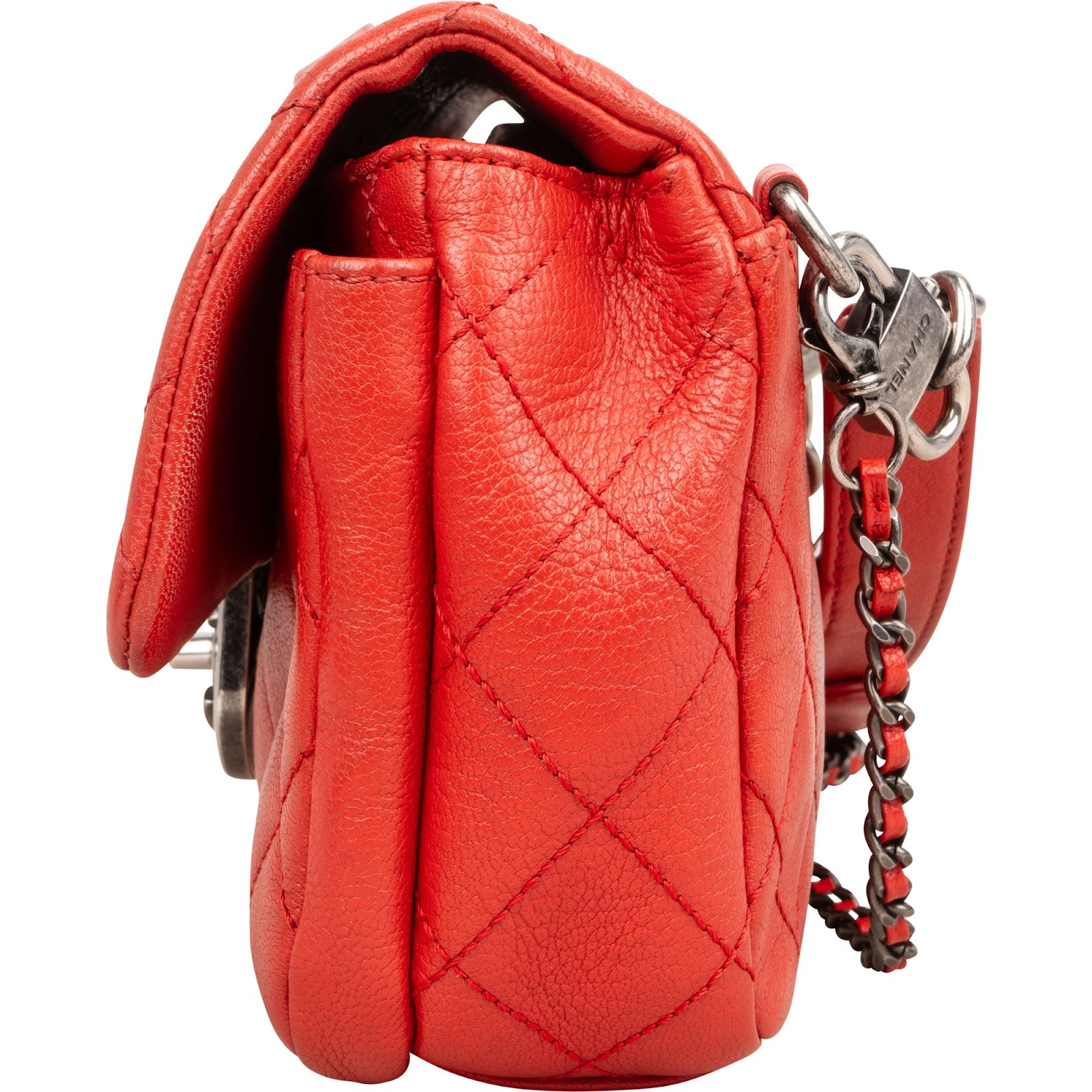 Chanel Quilted Stitched Goatskin Paris Seoul Double Carry Small Single Flap Crossbody Bag