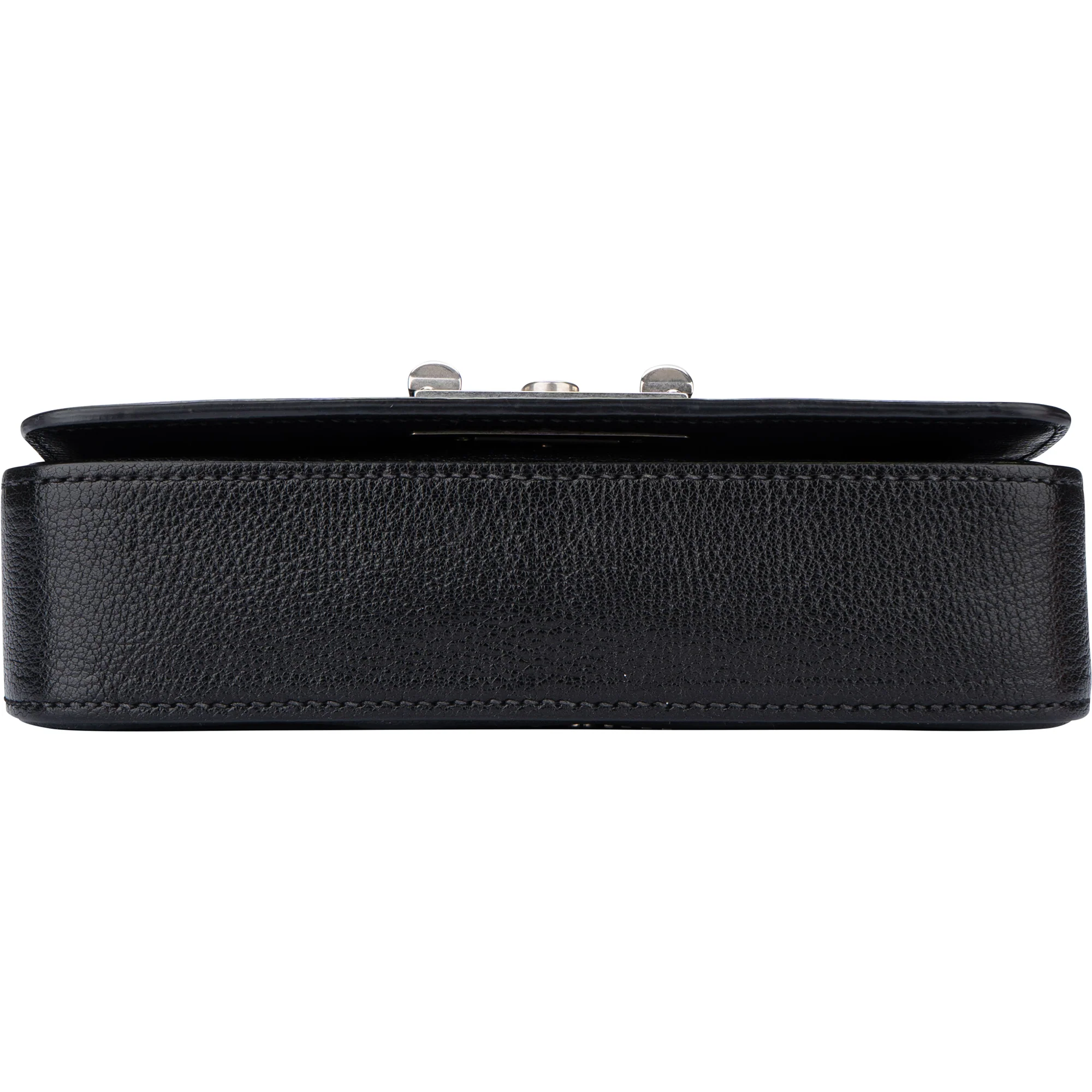 Miu Miu Noir Leather Madras Single Flap Crossbody Bag