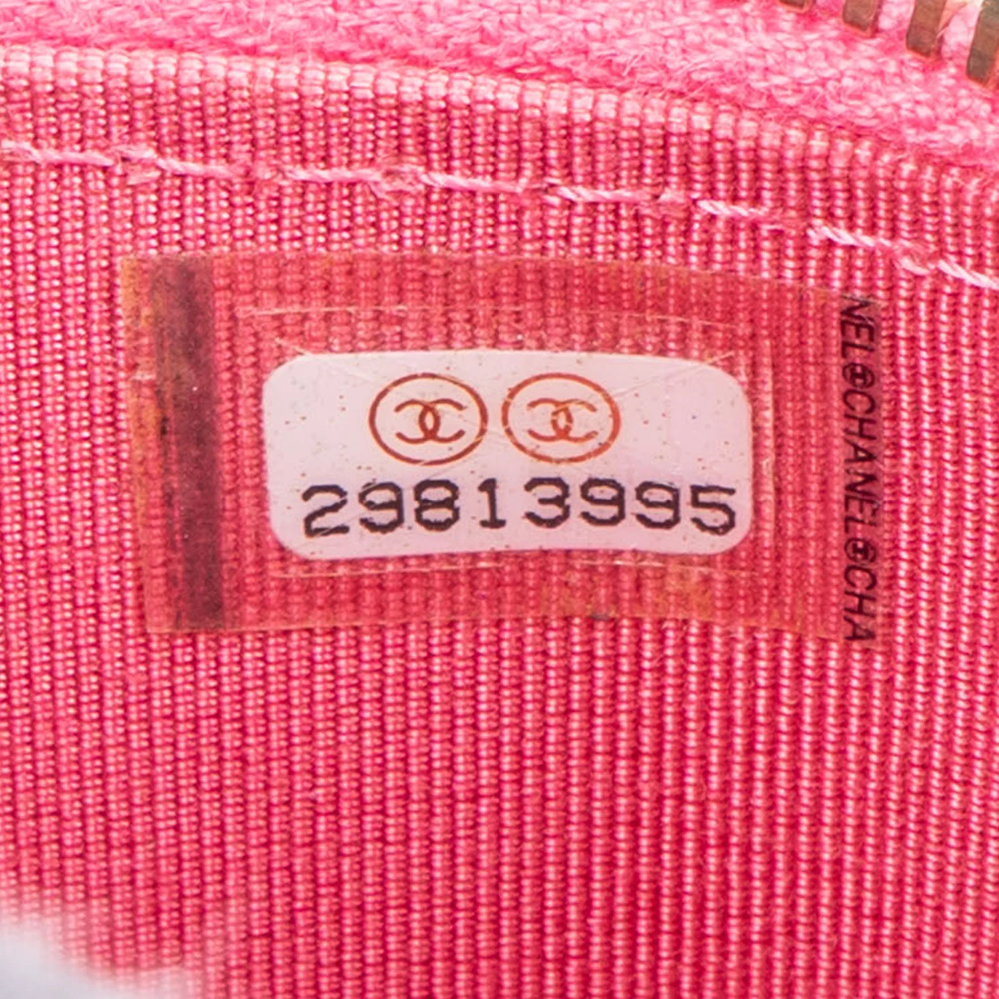 Chanel Pink Caviar Leather Mini Vanity Crossbody Bag