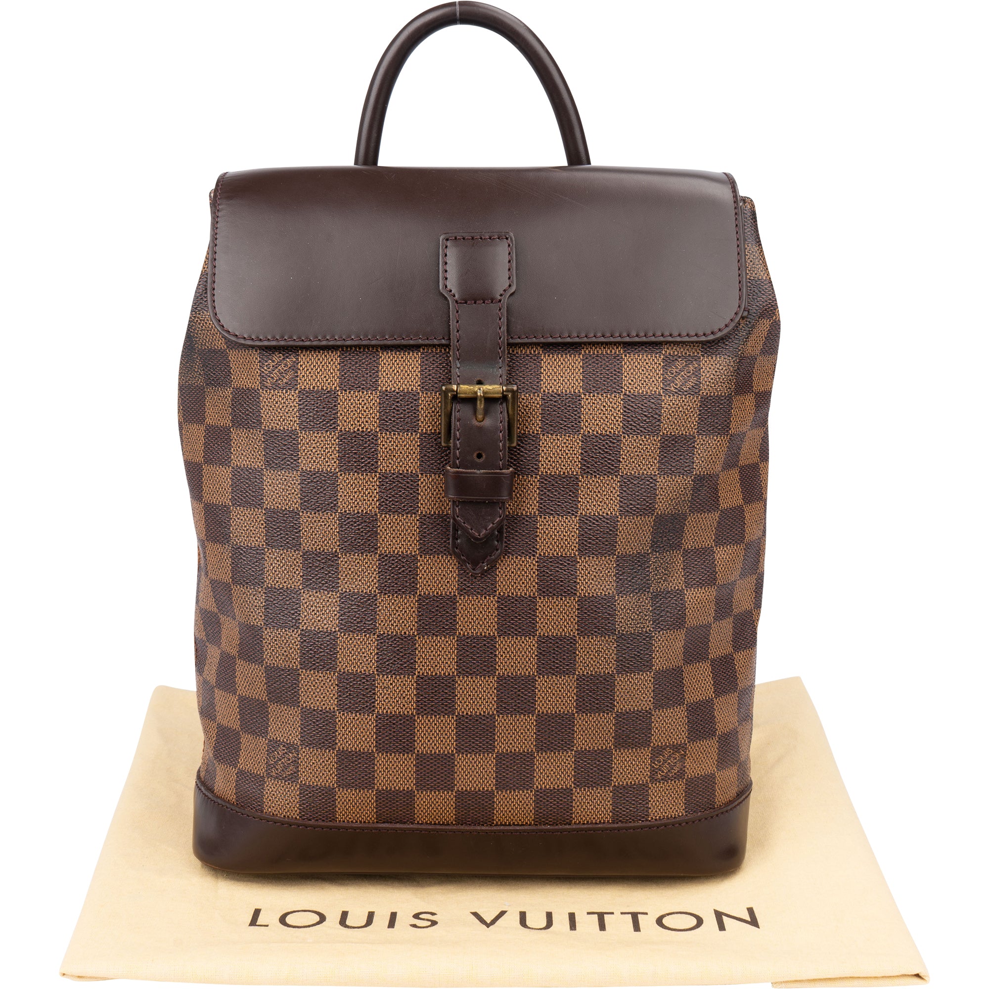 Louis Vuitton Damier Ebene Monogram Soho Rucksack