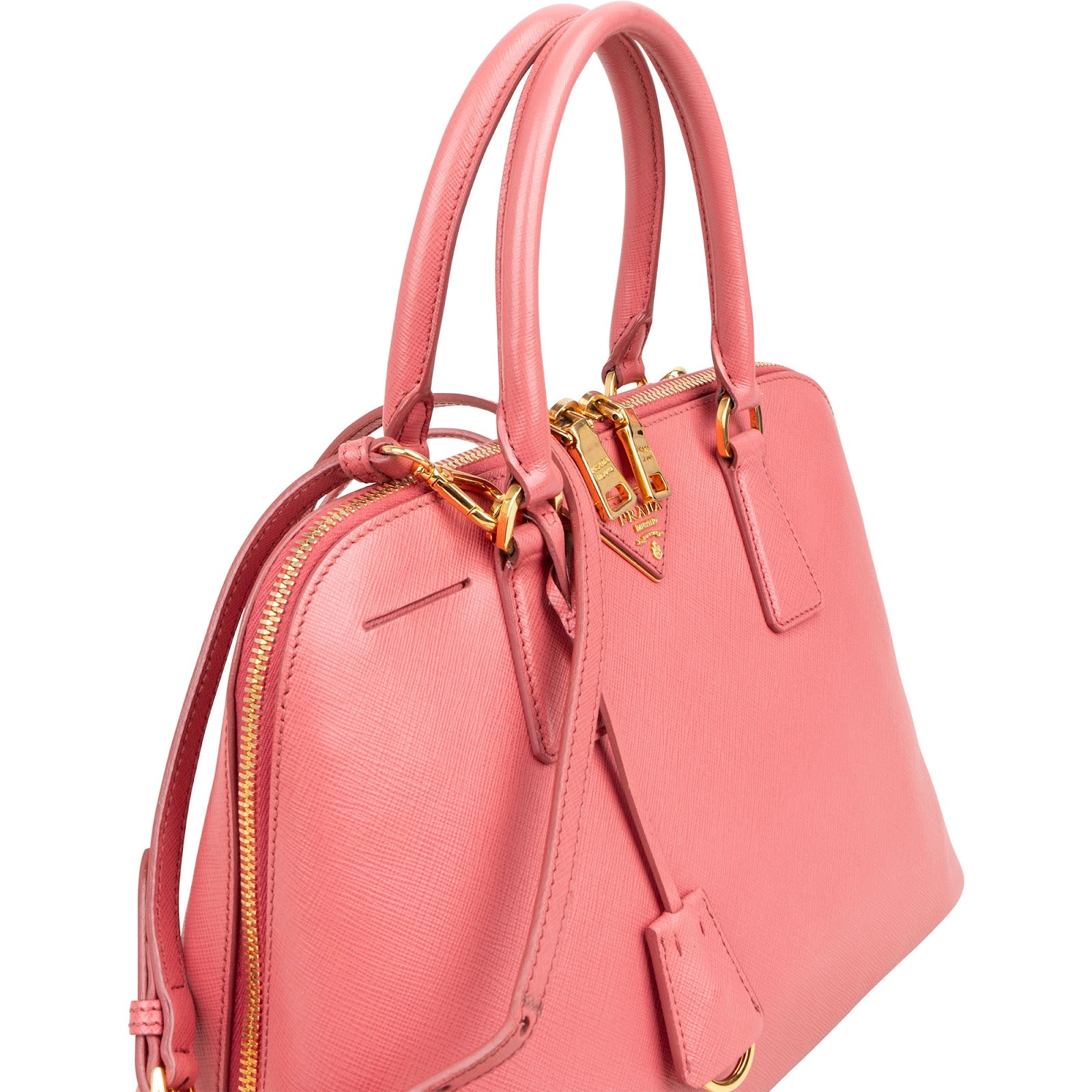 Prada Pink Saffiano Leather Promenade Handbag
