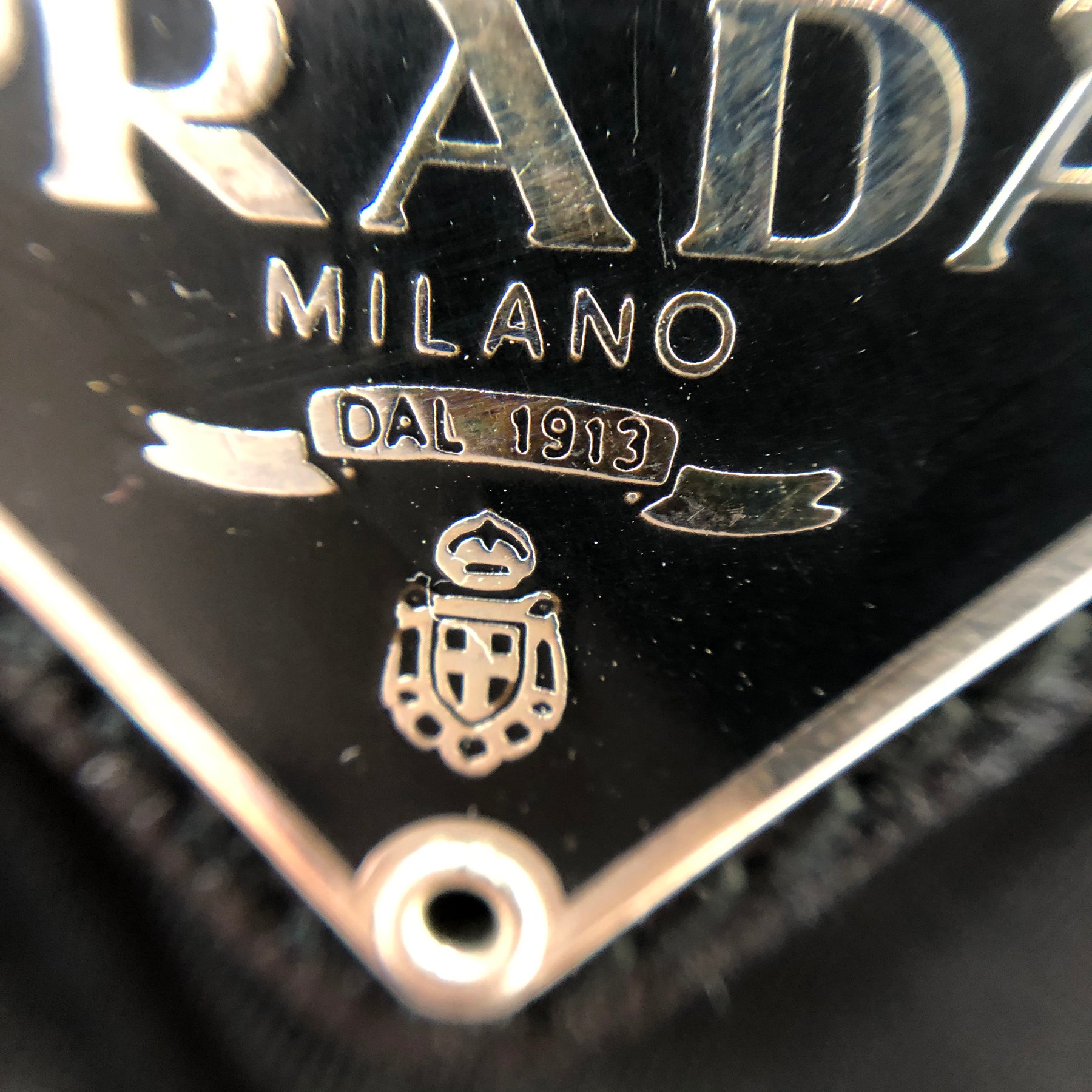 Prada - Triangular Plate Mini - Schultertasche