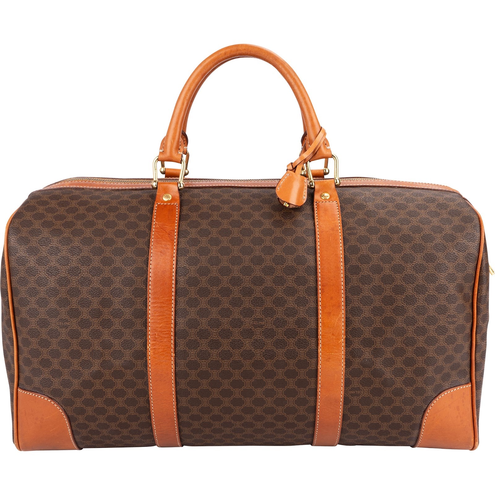 Celine Monogram Macadam Canvas Boston 45 Reisetasche