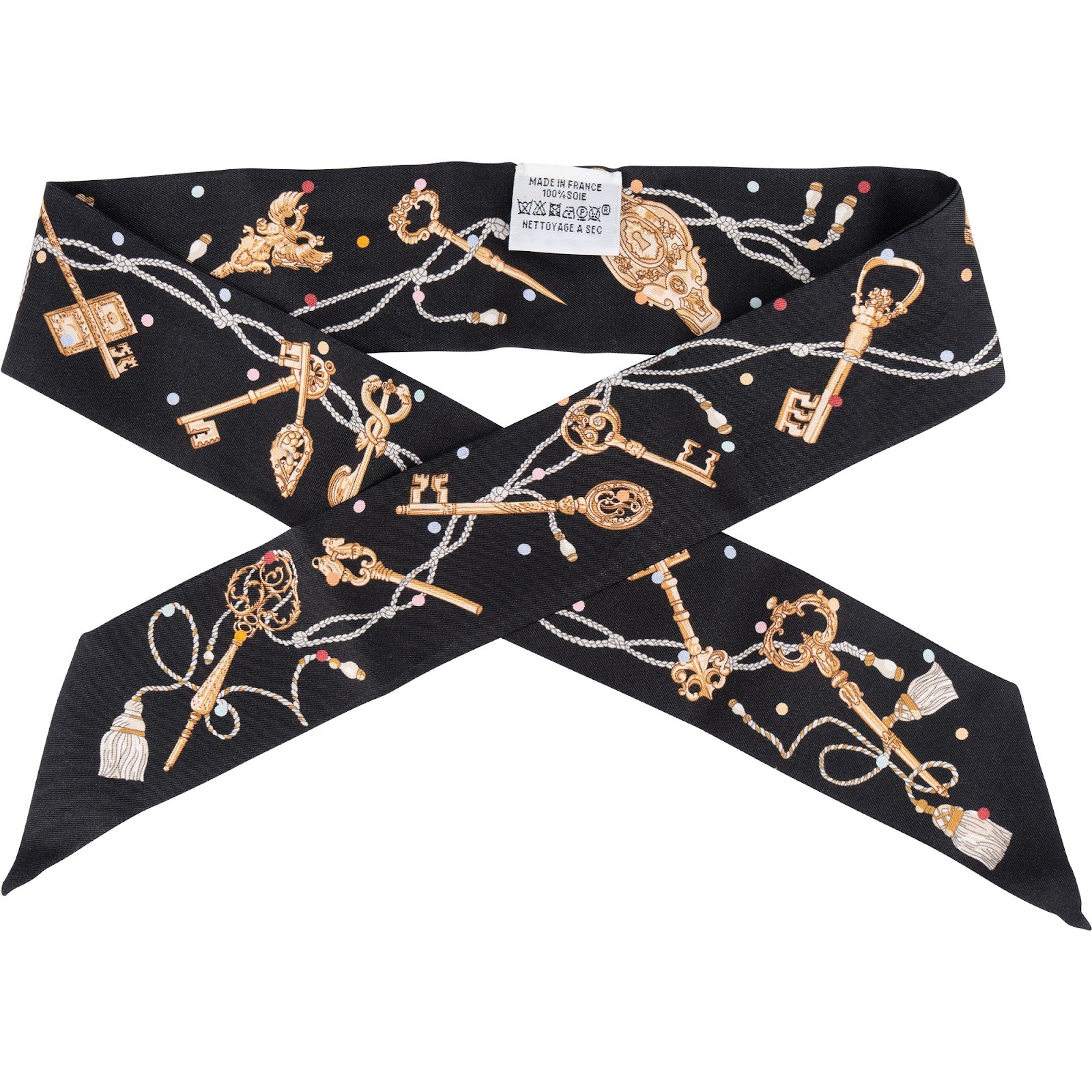 Hermès - Les Clés Twilly Scarf