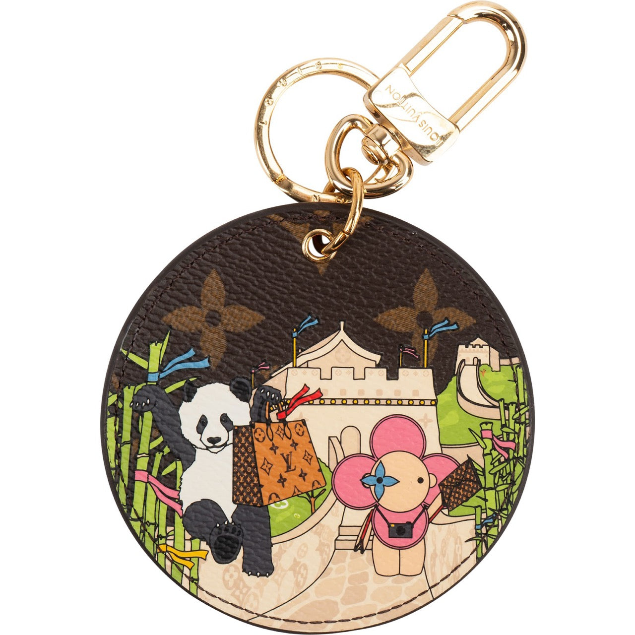Louis Vuitton Canvas Monogram Illustre Great China Wall Bag Charm M00500