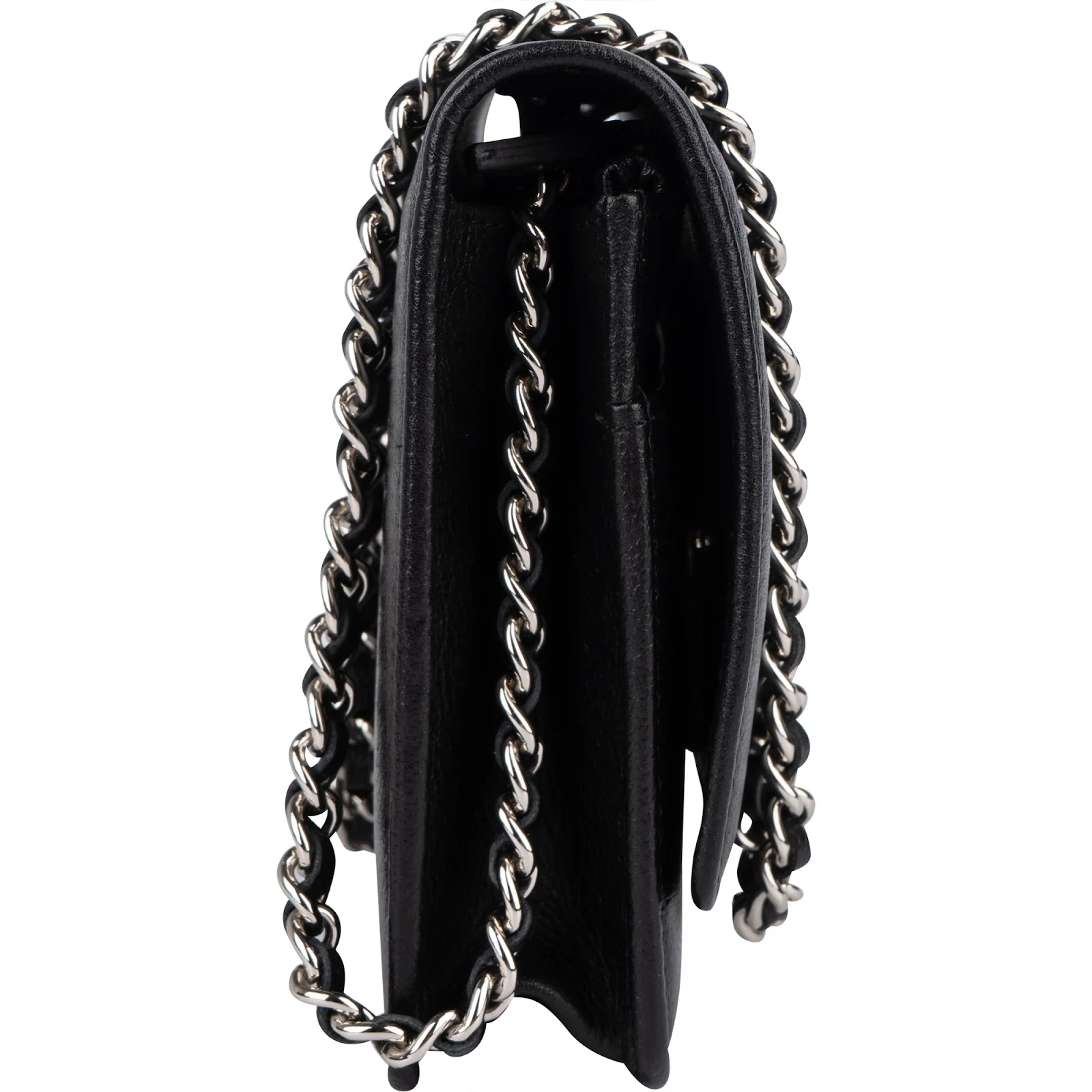 Chanel Chic Leather Camellia Wallet On Chain Crossbody Bag