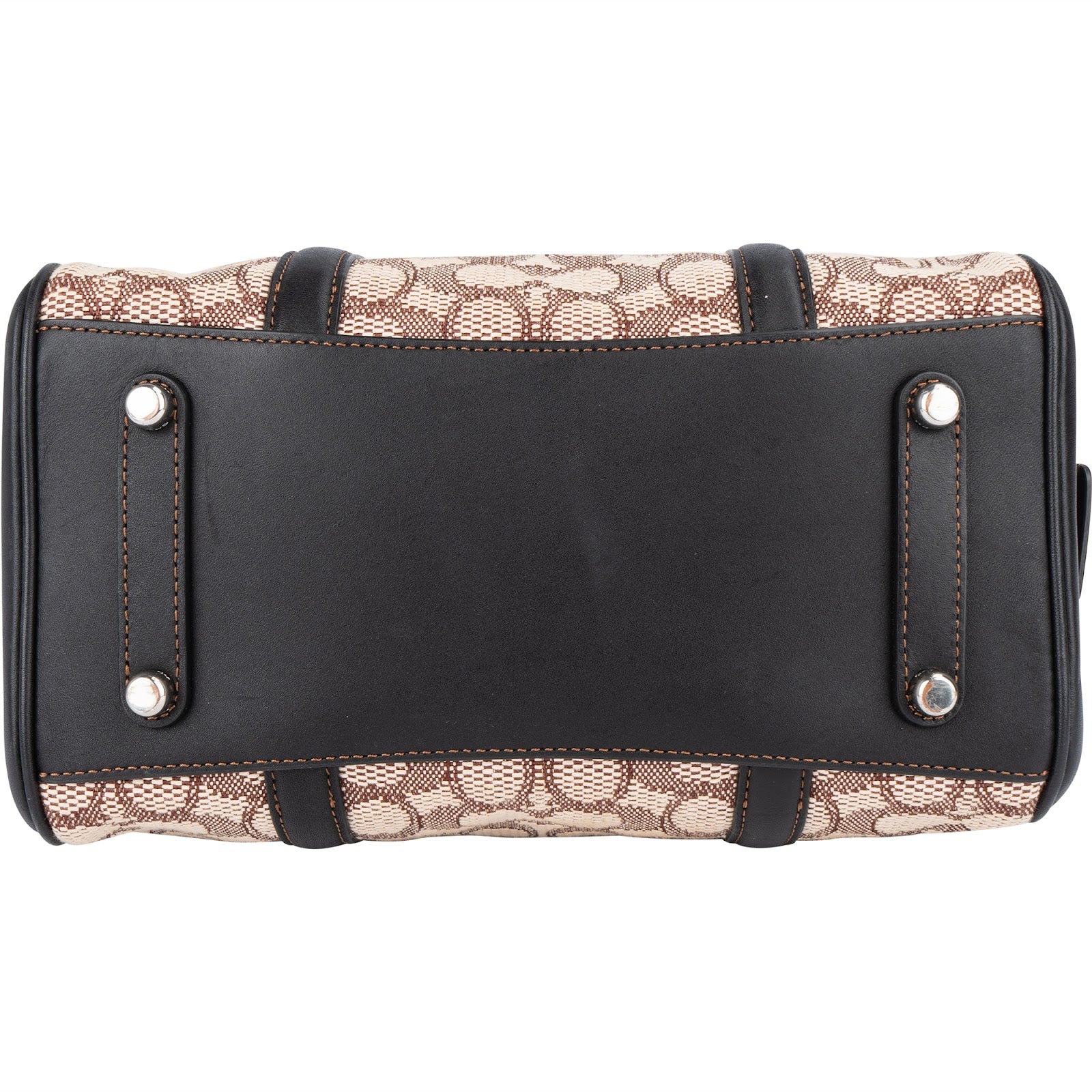 Coach Monogram Signature Rowan Satchel Boston Bag