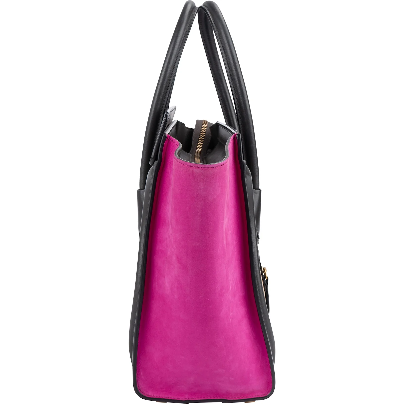 Céline Tricolor Suede Leather Luggage Handbag