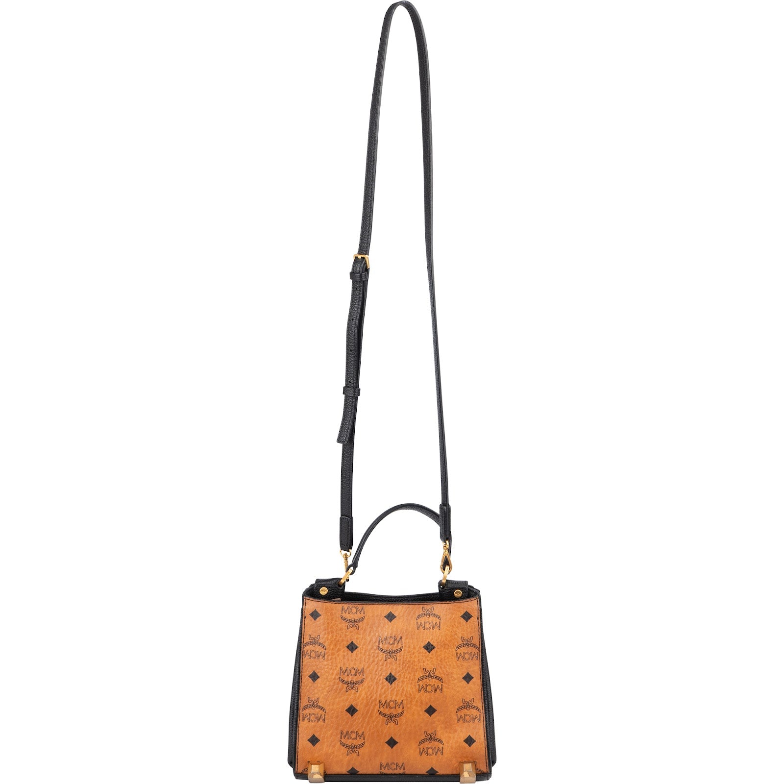 MCM Monogram Visetos Aren Top Handle Mini Handbag