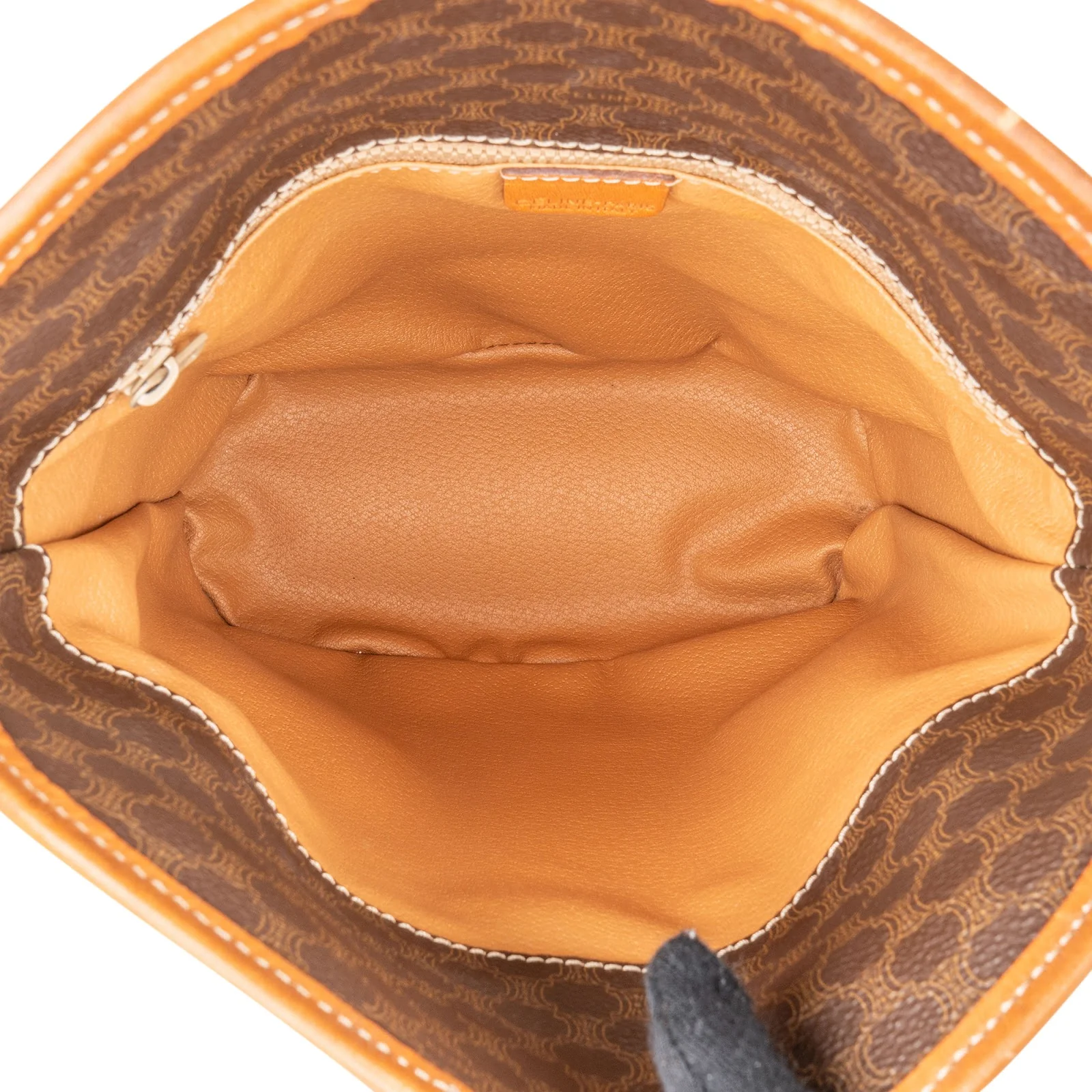 Celine Macadam Mongram Buckle Bucket Crossbody Bag