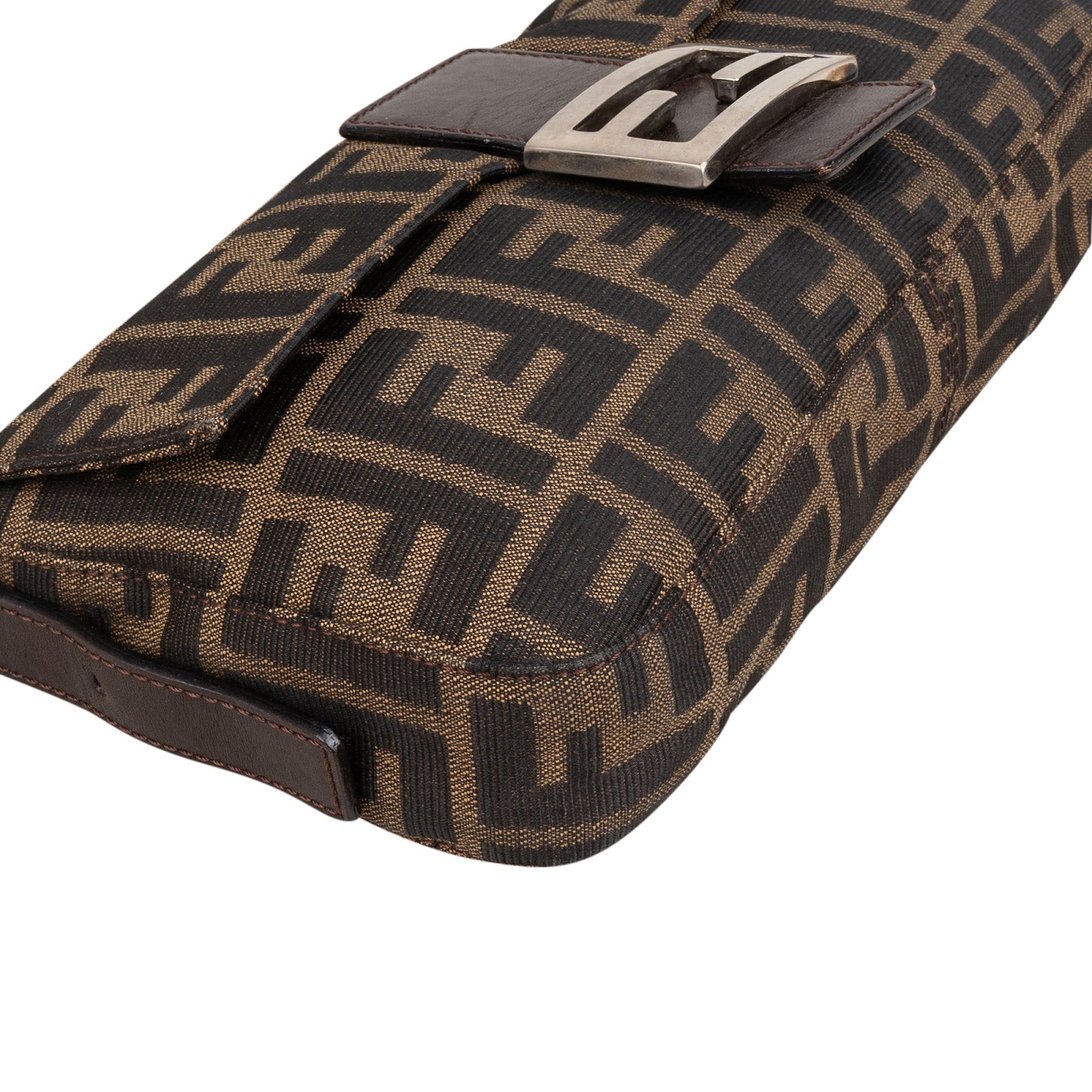 Fendi Monogram Zucca Baguette Shoulder Bag