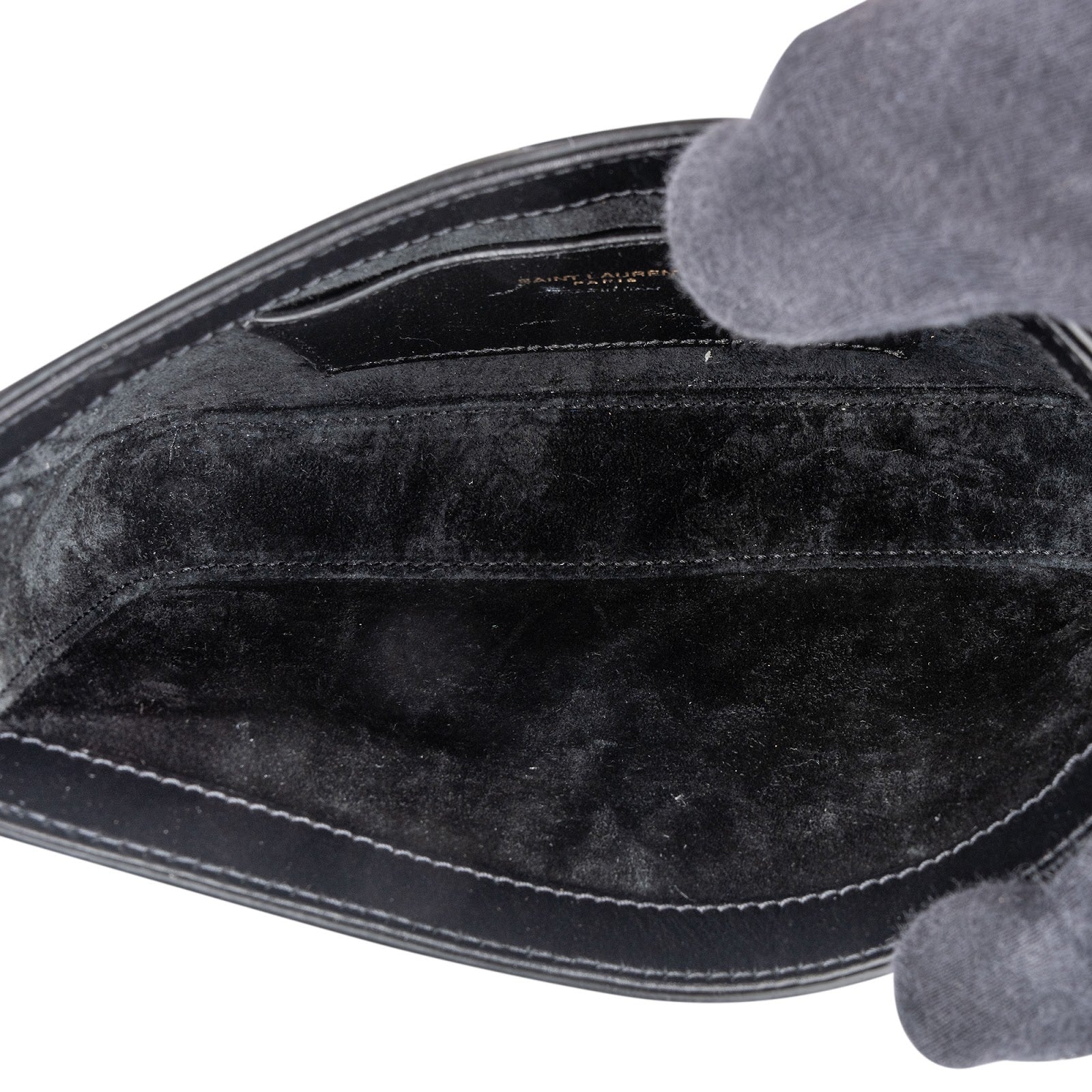 Saint Laurent Black Leather 5 à 7 Mini Hobo Handbag