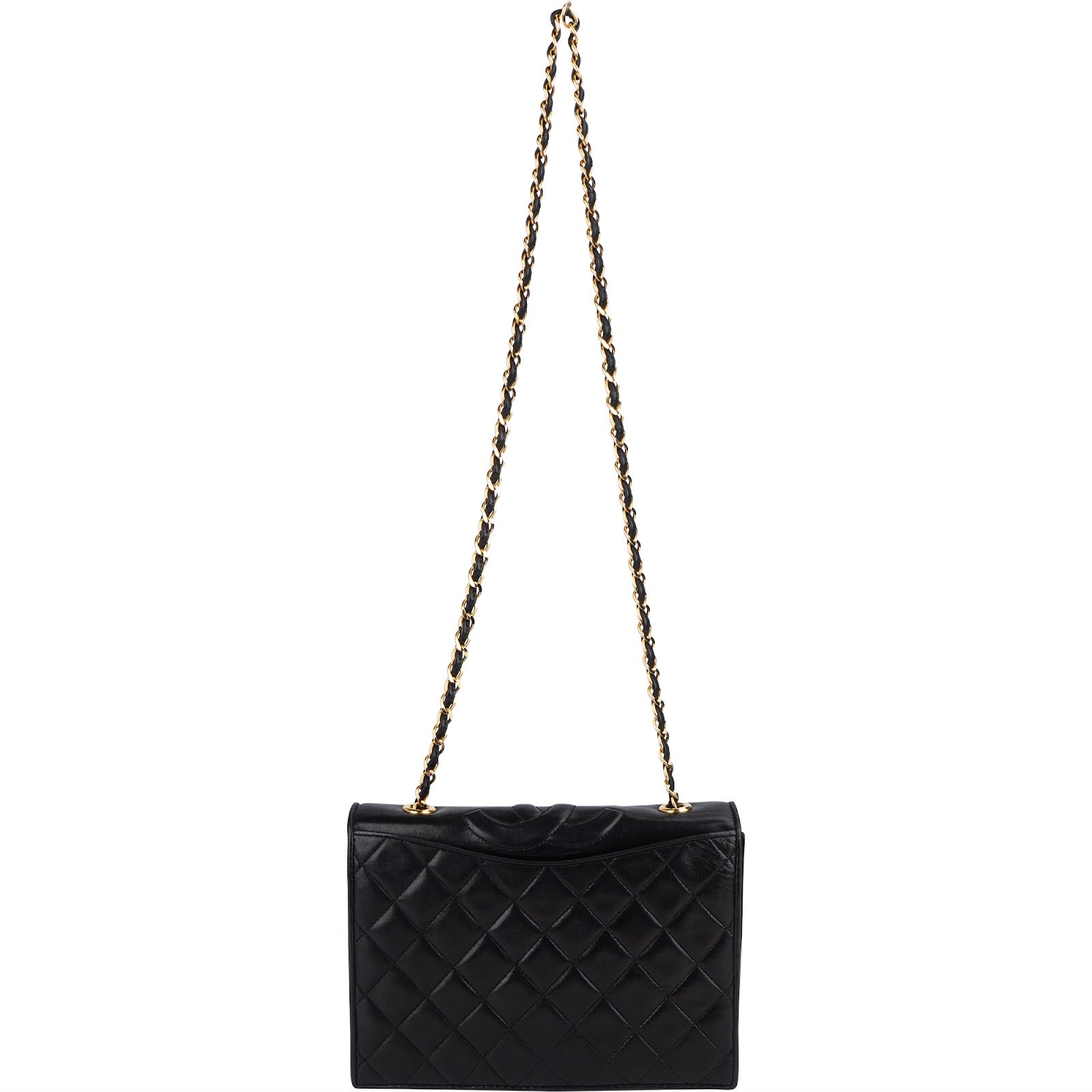 Chanel Quilted Lambskin CC Single Flap Shoulder Bag