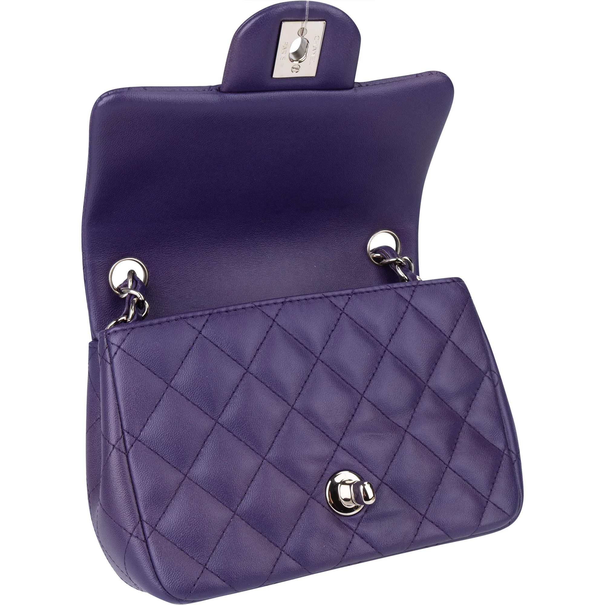 Chanel Quilted Lambskin Single Flap Crossbody Bag
