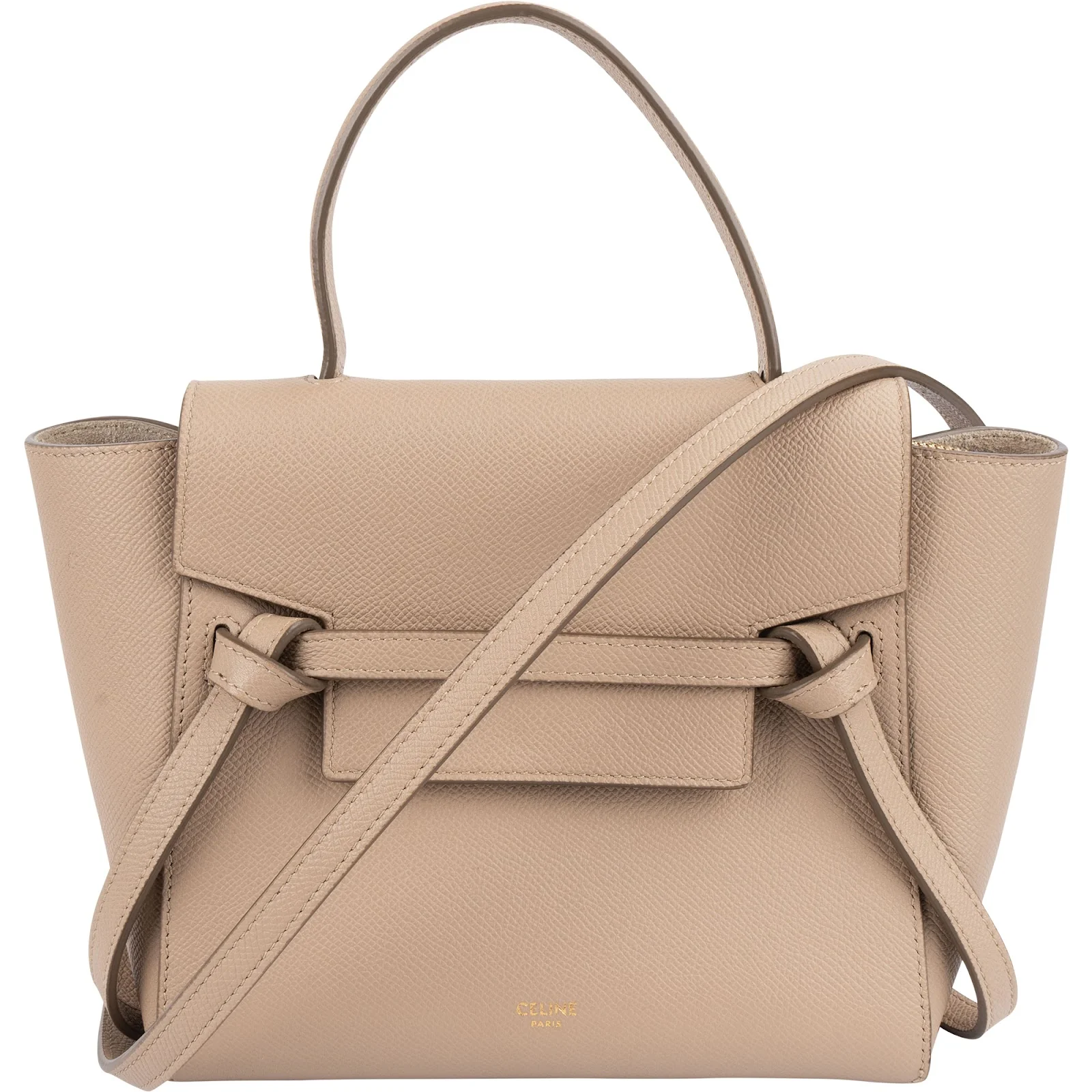 Celine Grained Leather Belt Nano Handbag