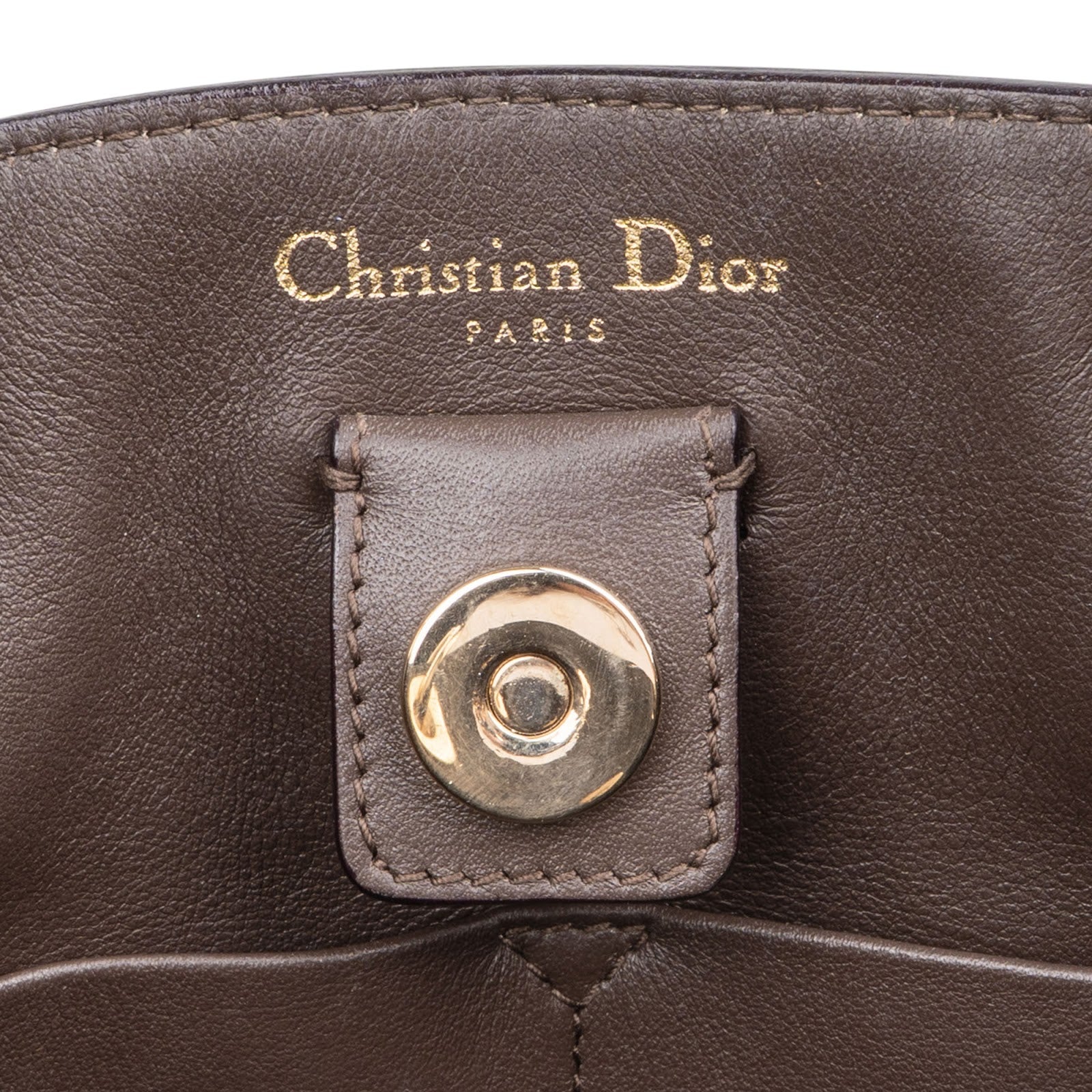 Christian Dior Grained Calfskin Diorissimo Medium Shoulder Bag