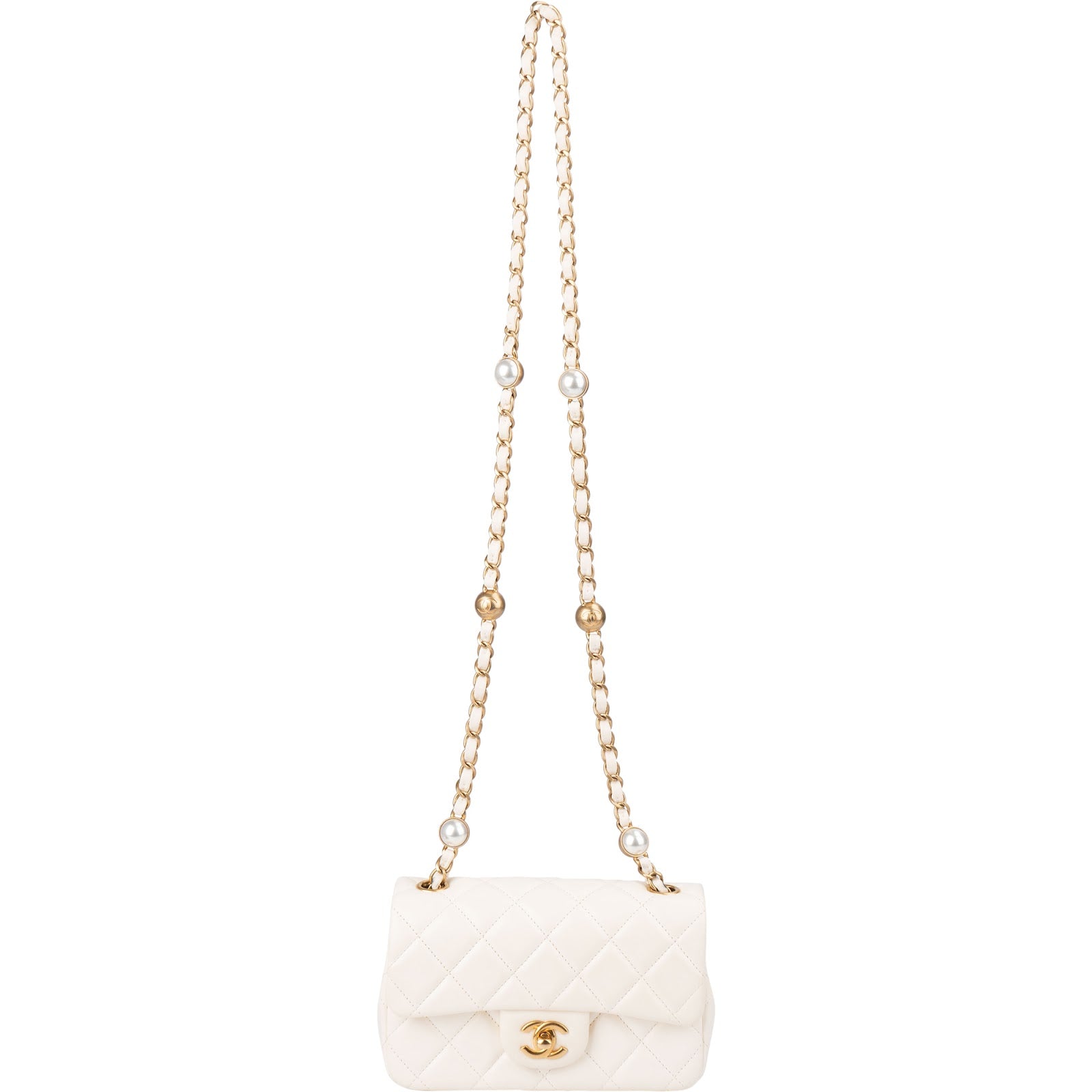 Chanel - Mini Rectangular Pearl Single Flap Crossbody Bag