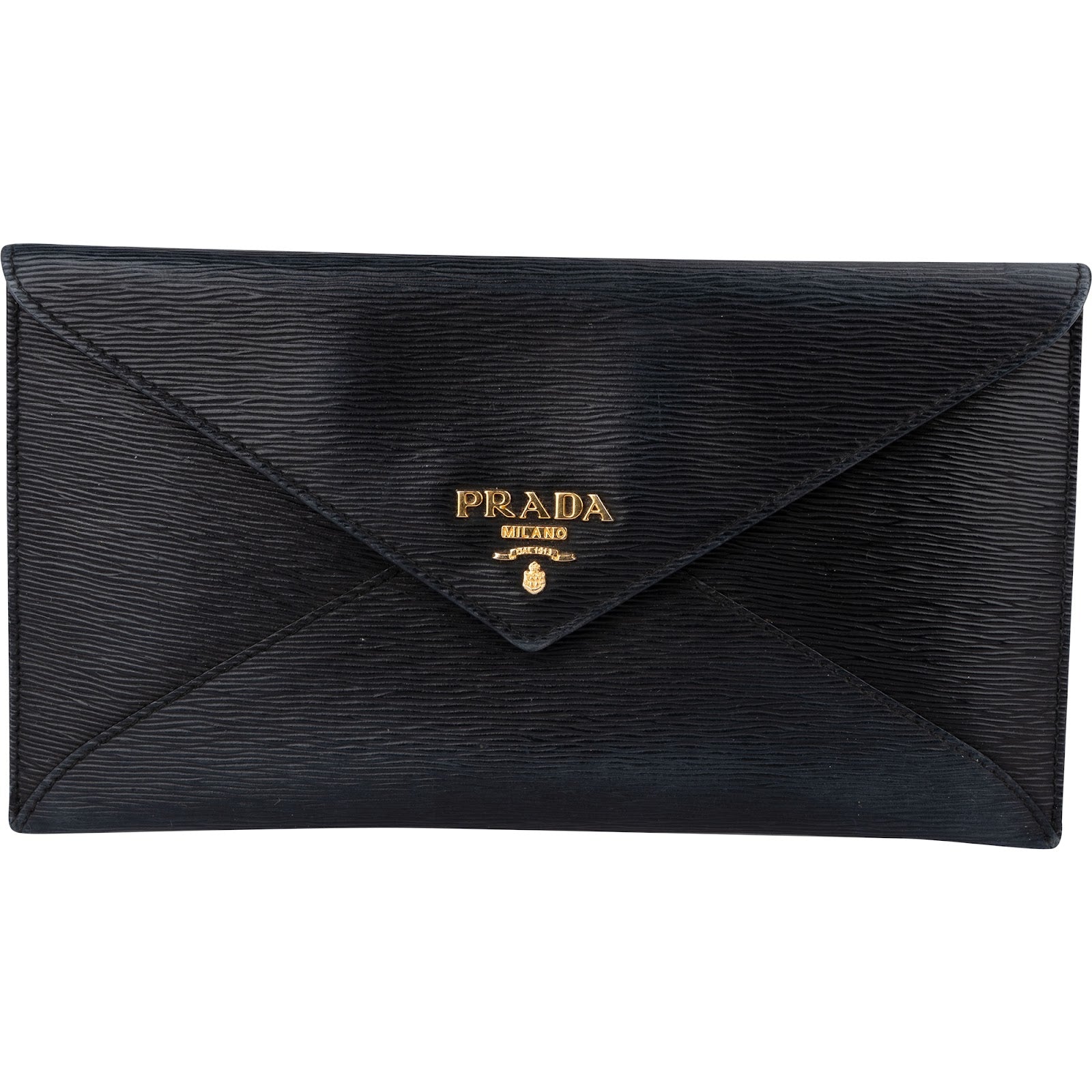 Prada Saffiano Leather Envelope Clutch