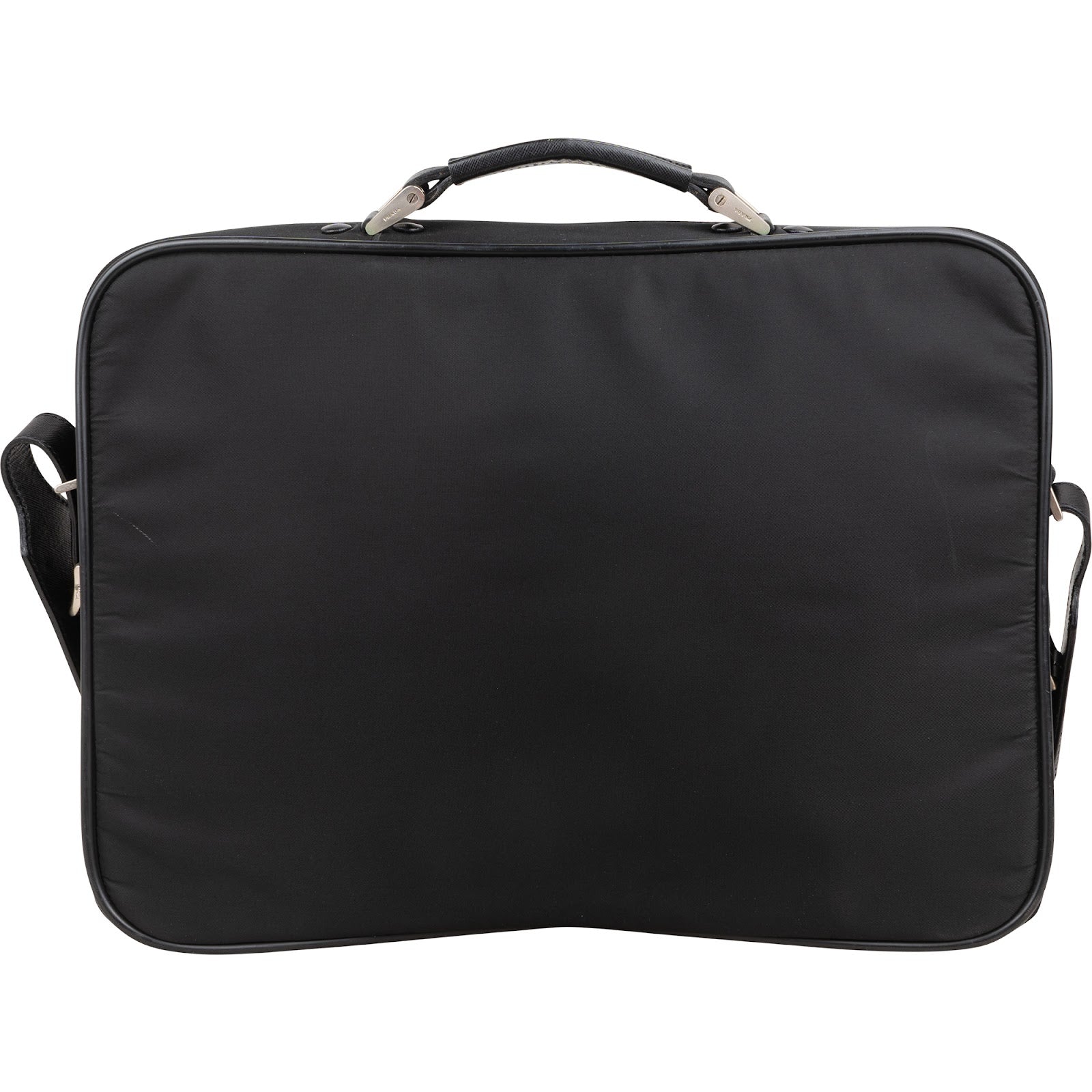 Prada Black Tessuto Nylon Laptop Business Bag