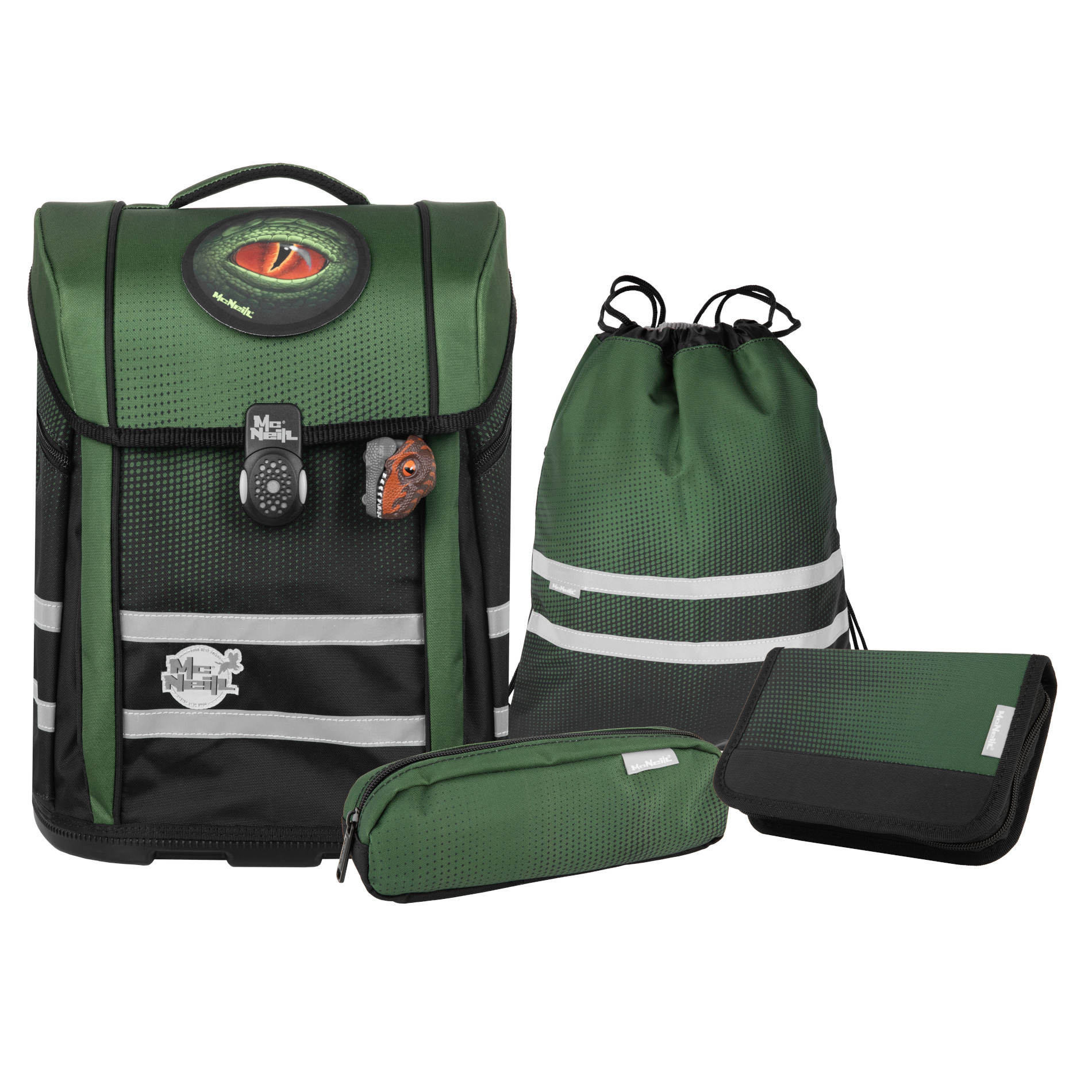 McNeill Schulranzen-Set PERFECTO 5tlg. - Gradient Grass