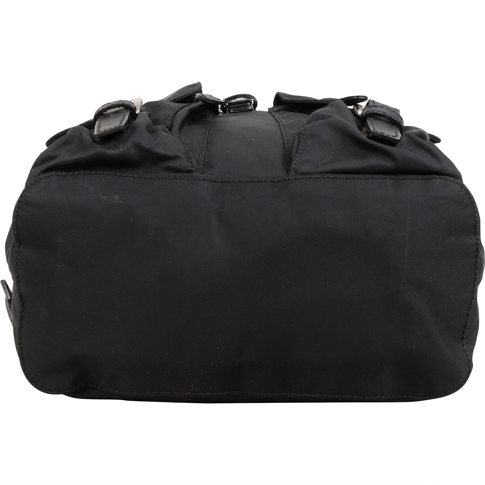 Prada Black Tessuto Nylon Triangle Backpack