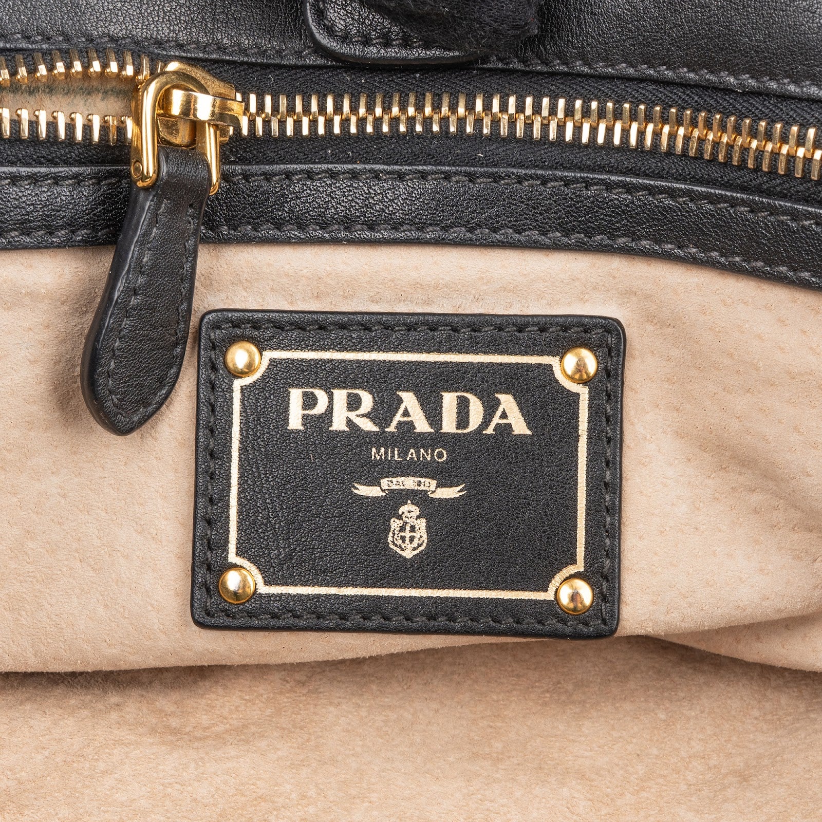Prada - Calfskin Buckle Tote Shoulder Bag