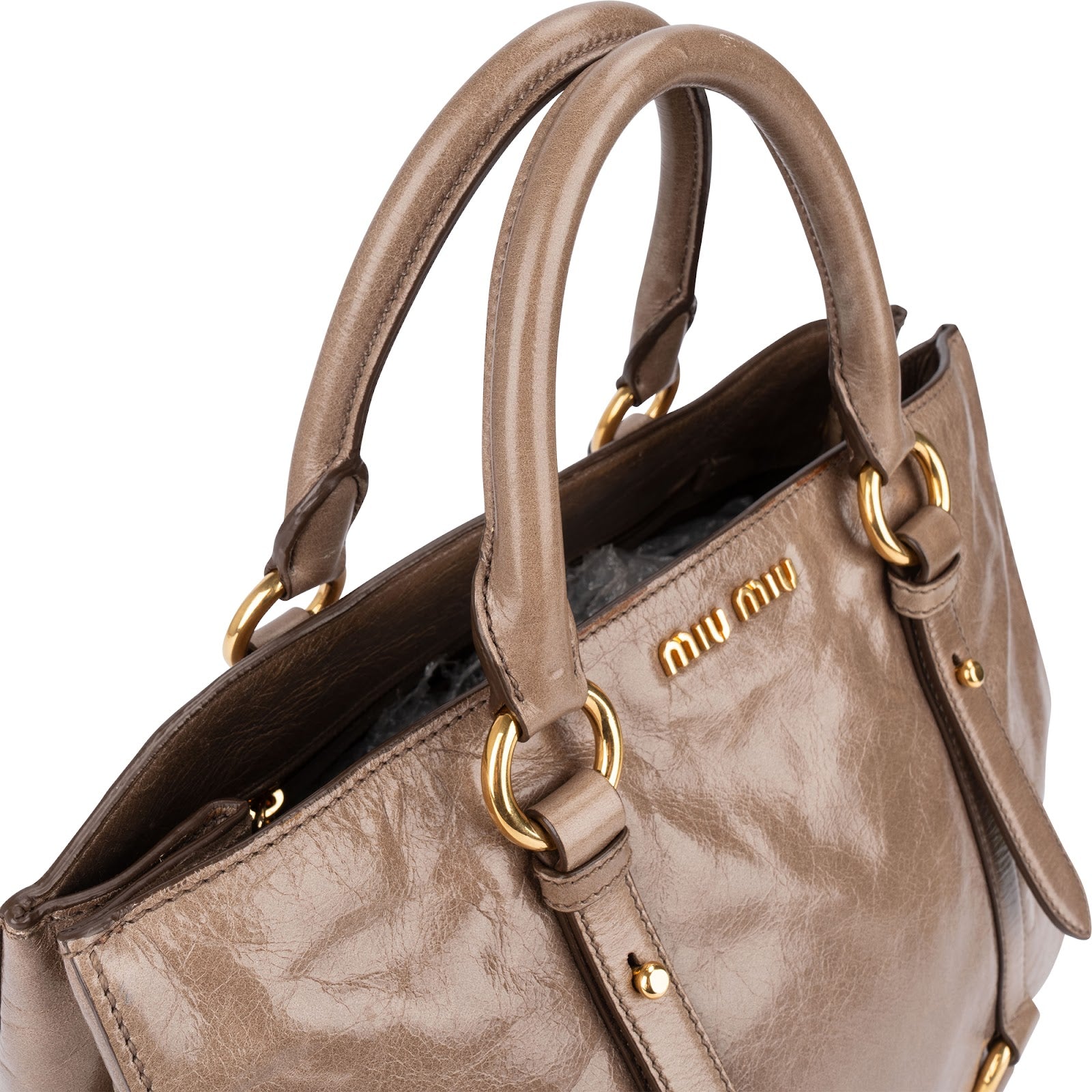 Sac cabas Miu Miu en cuir Vitello Lux