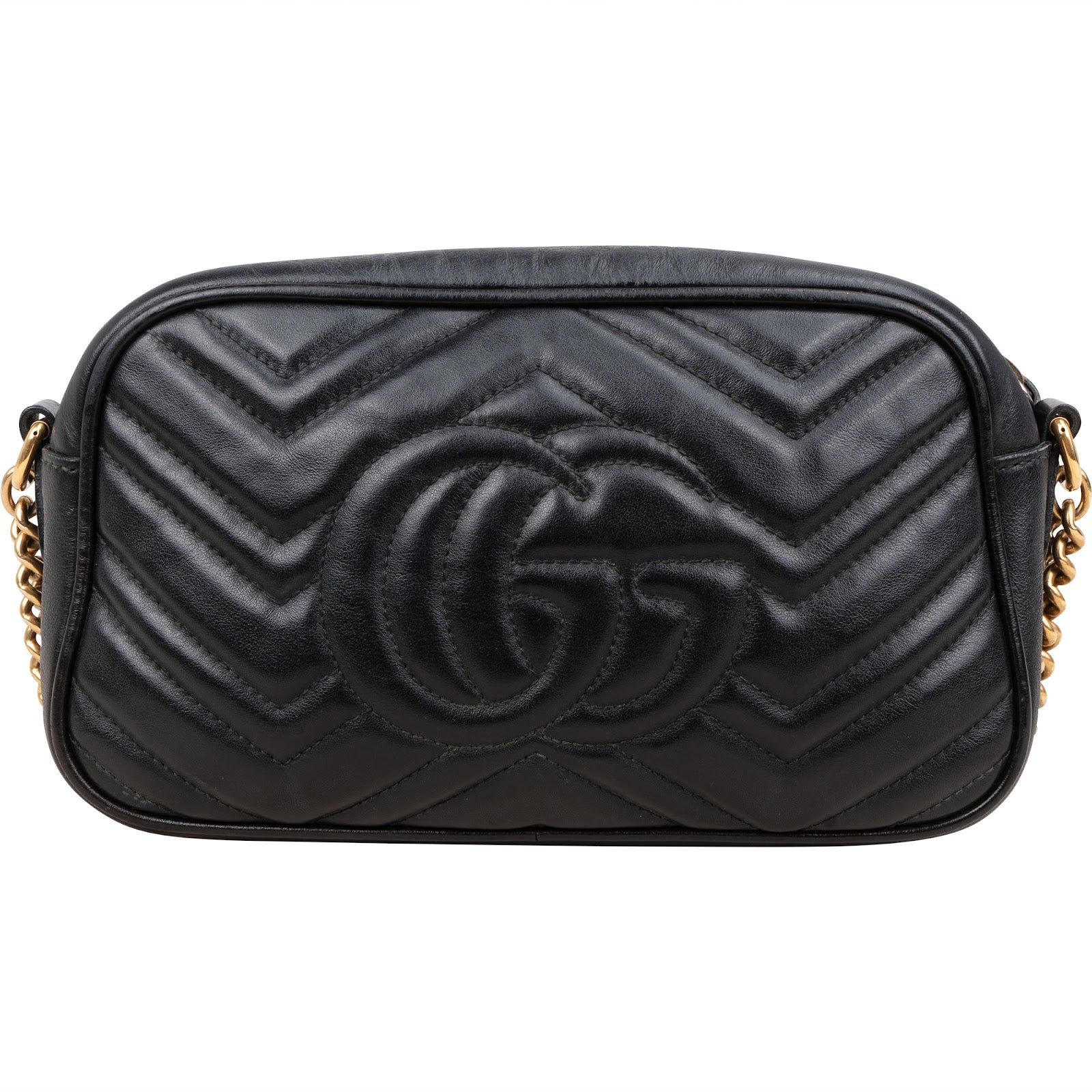 Gucci ChevronLeather GG Marmont Camera Crossbody Bag