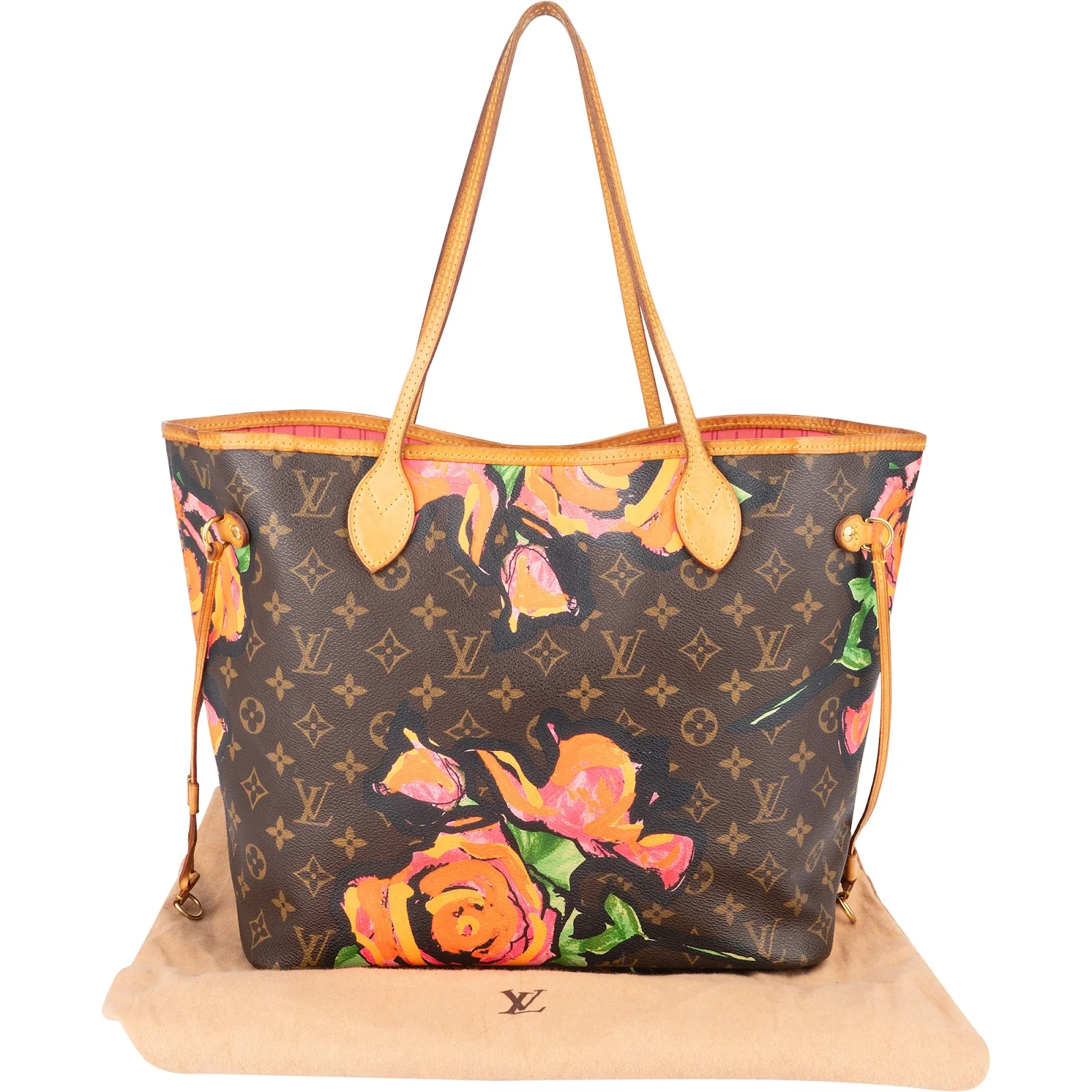 Louis Vuitton Monogram Canvas Limited Roses Neverfull MM Shopper