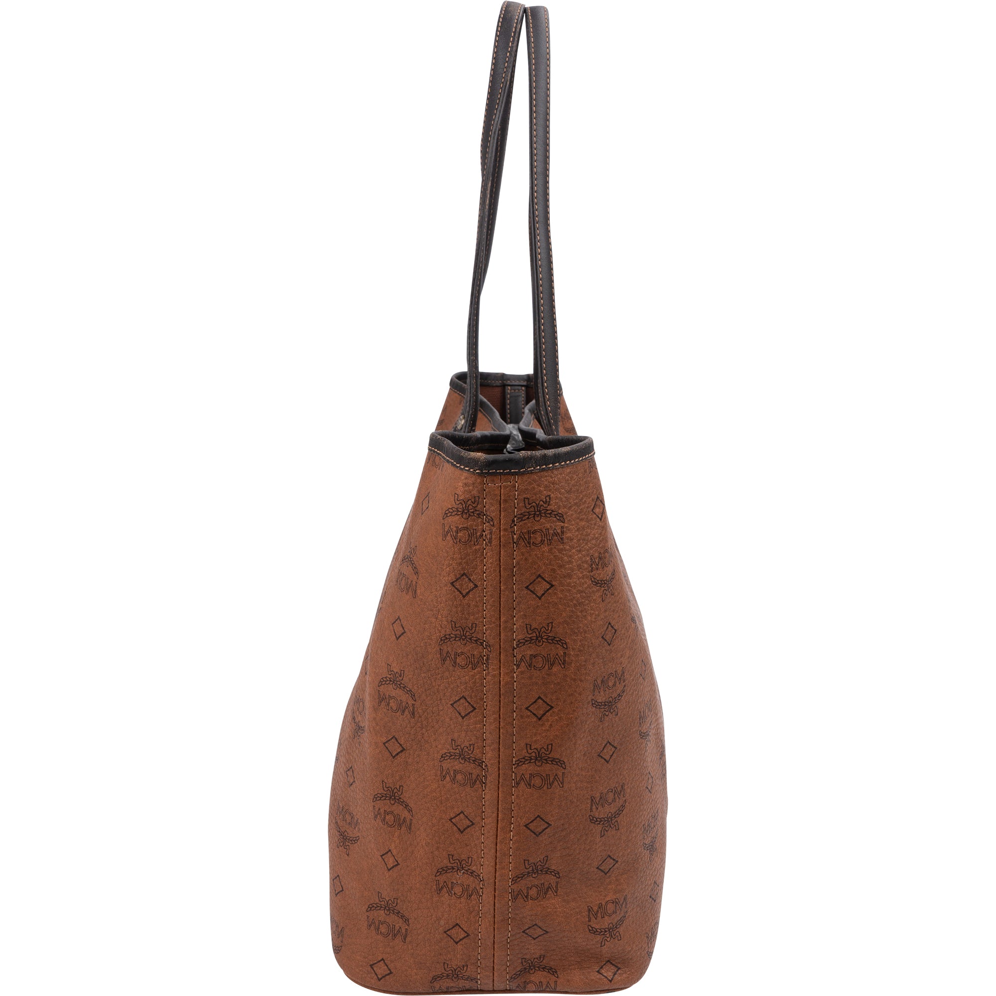 MCM Monogram Visetos Leather Liz Reversible Shopper