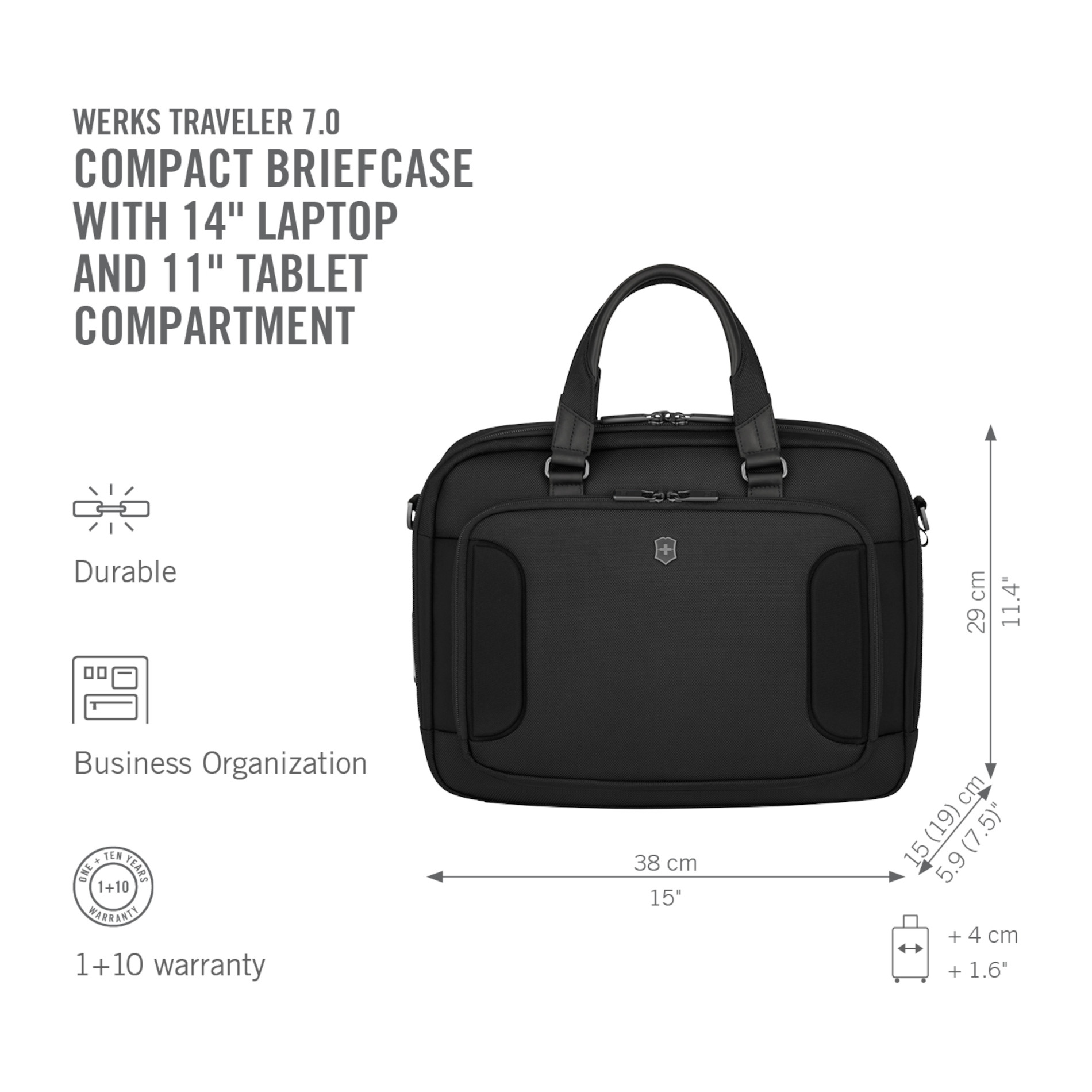 Werks Traveler 7.0 Compact Briefcase - Black