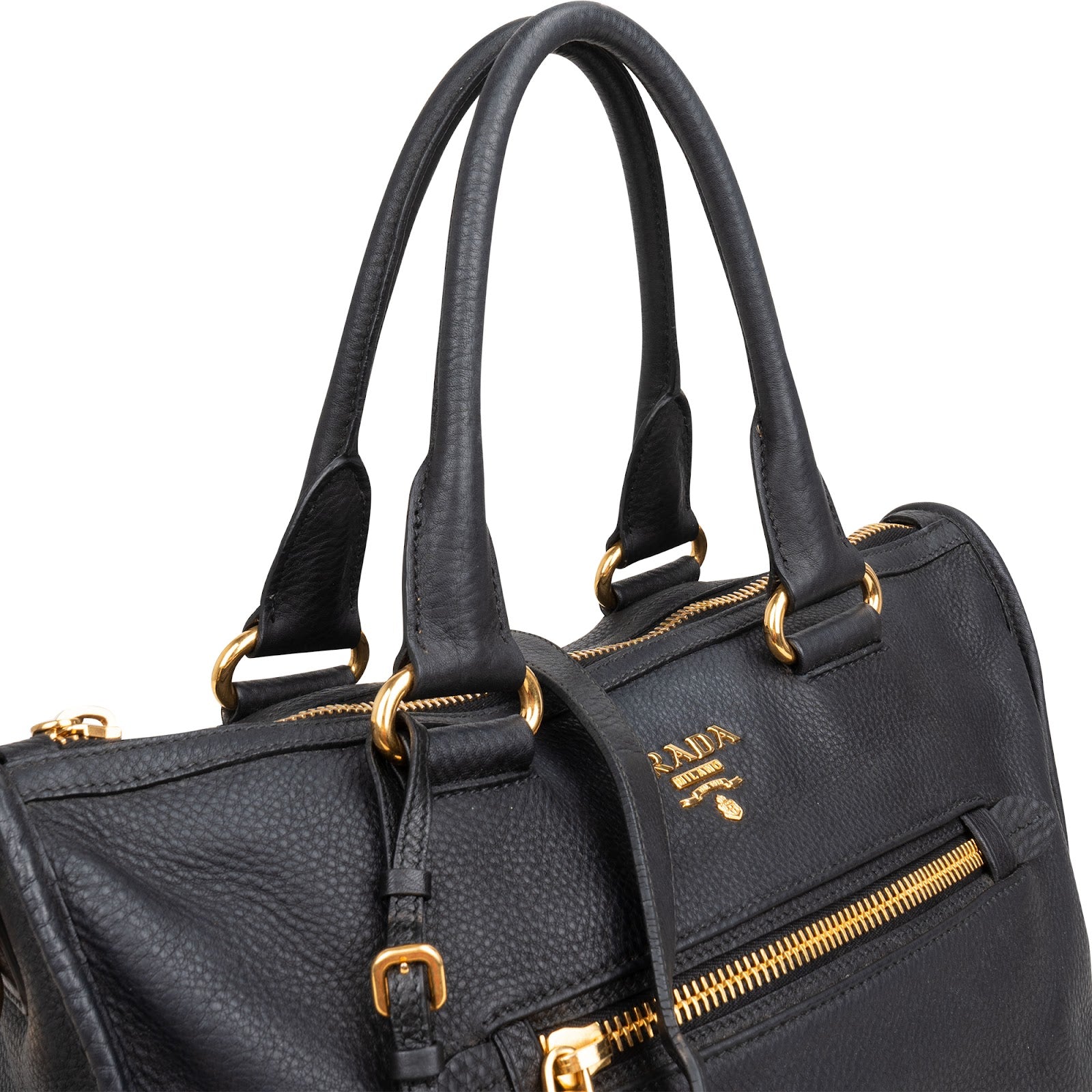 Prada Vitello Daino Leather Tote Handbag