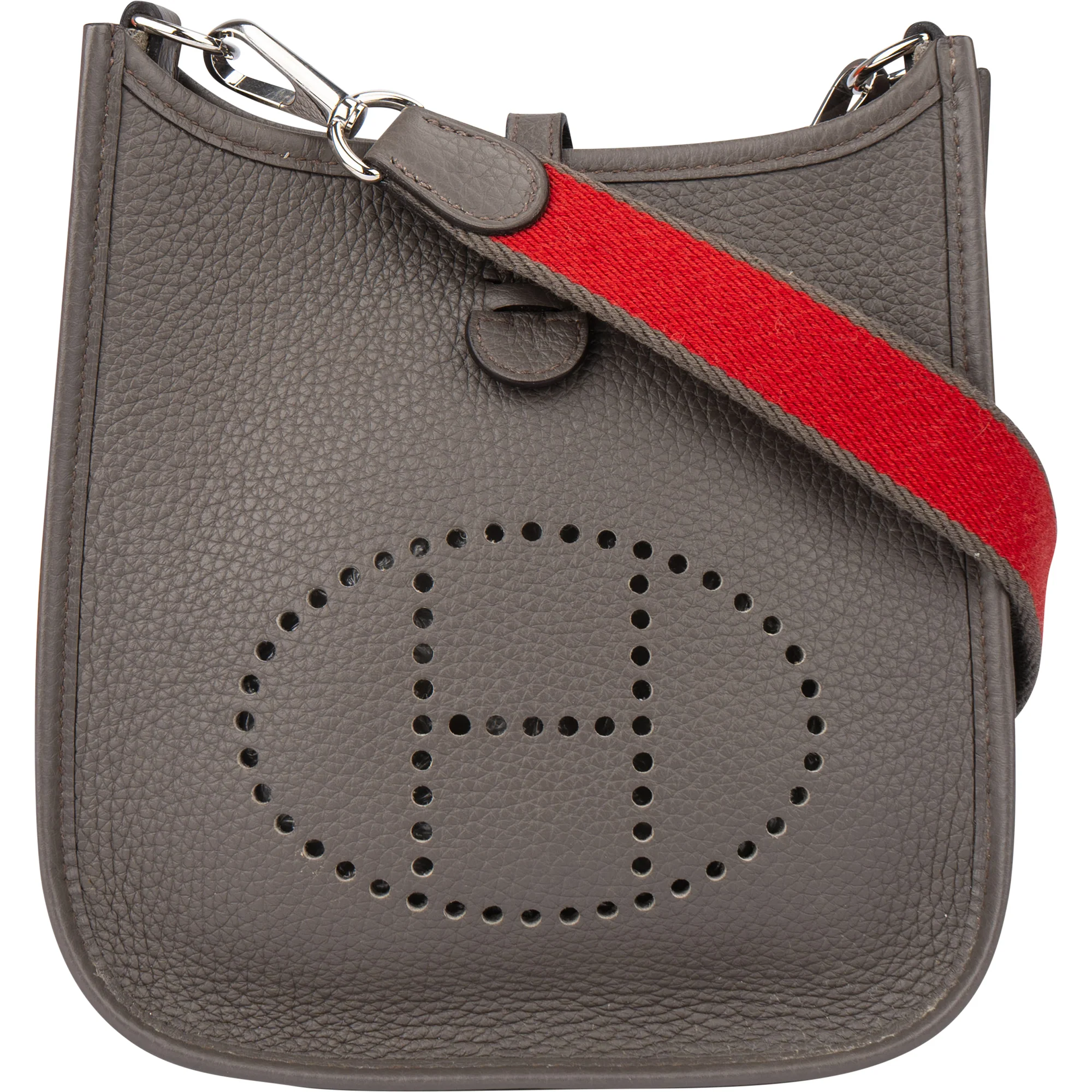 Hermès Etain Palladium Taurillon Clemence Evelyne 16 Crossbody Bag