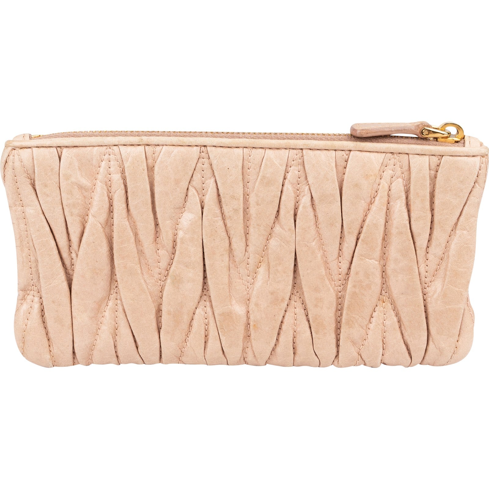 Miu Miu Matelassé Nappa Leather Zip Wallet