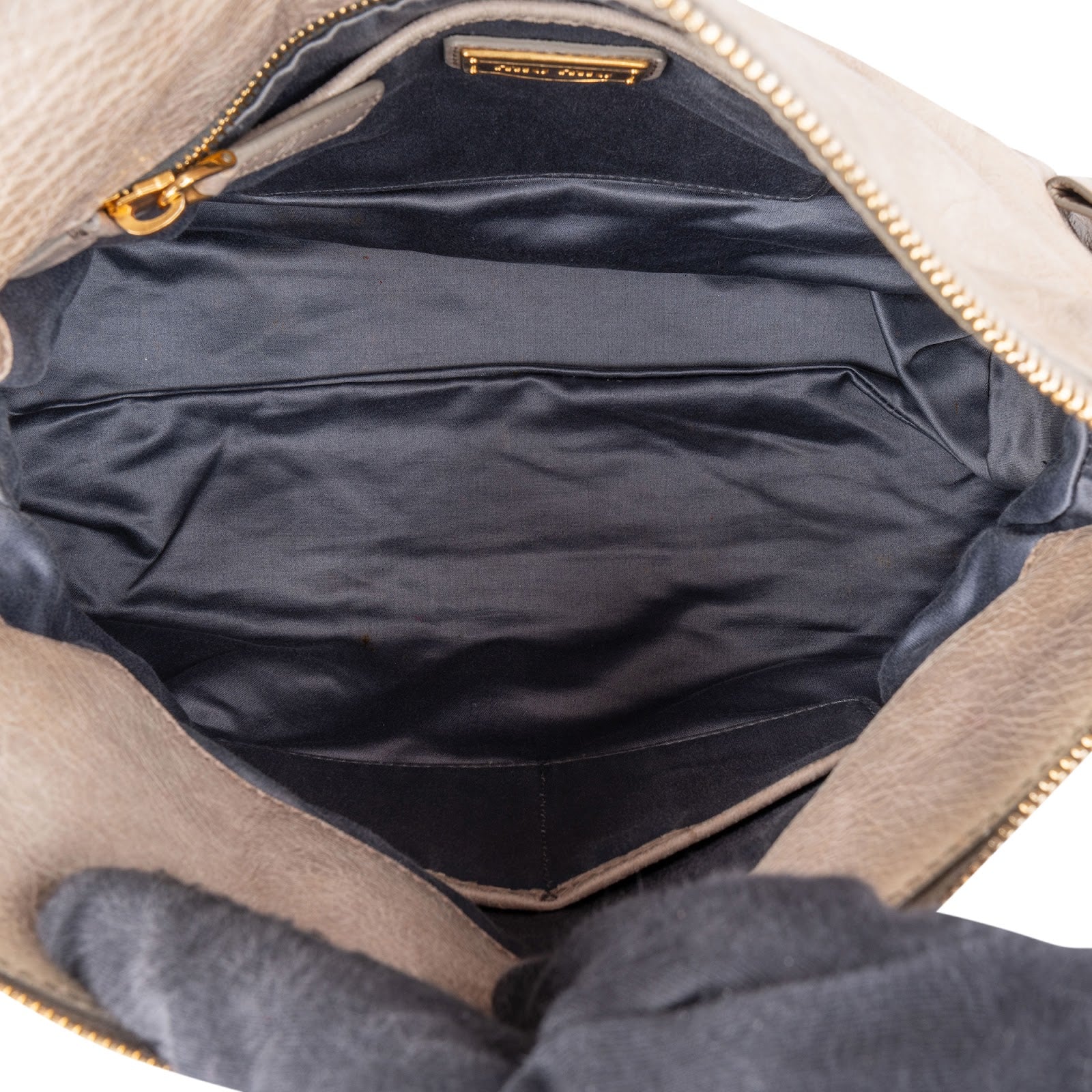 Miu Miu – Vitello Lux leren schoudertas met strik