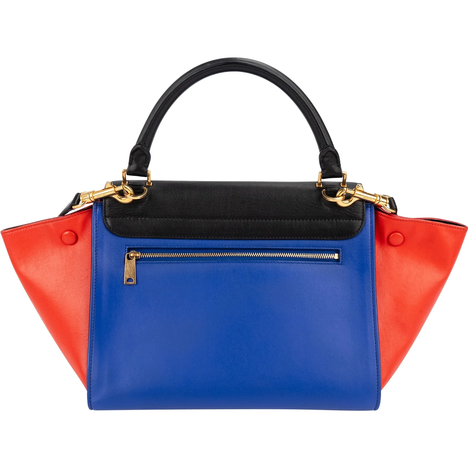 Céline Tricolor Leather Trapeze Handbag