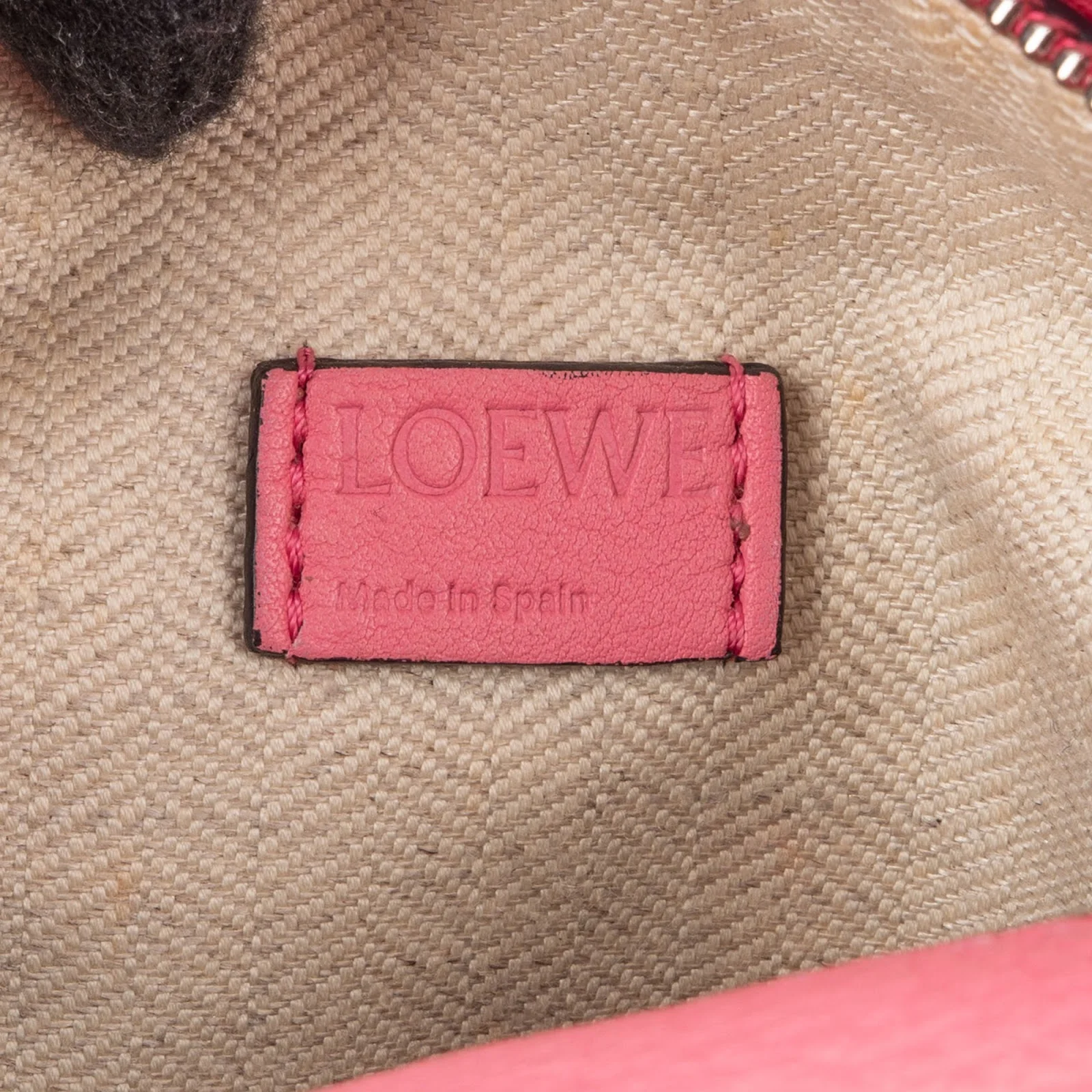 Loewe Pink Leather Puzzle Mini Crossbody Handbag