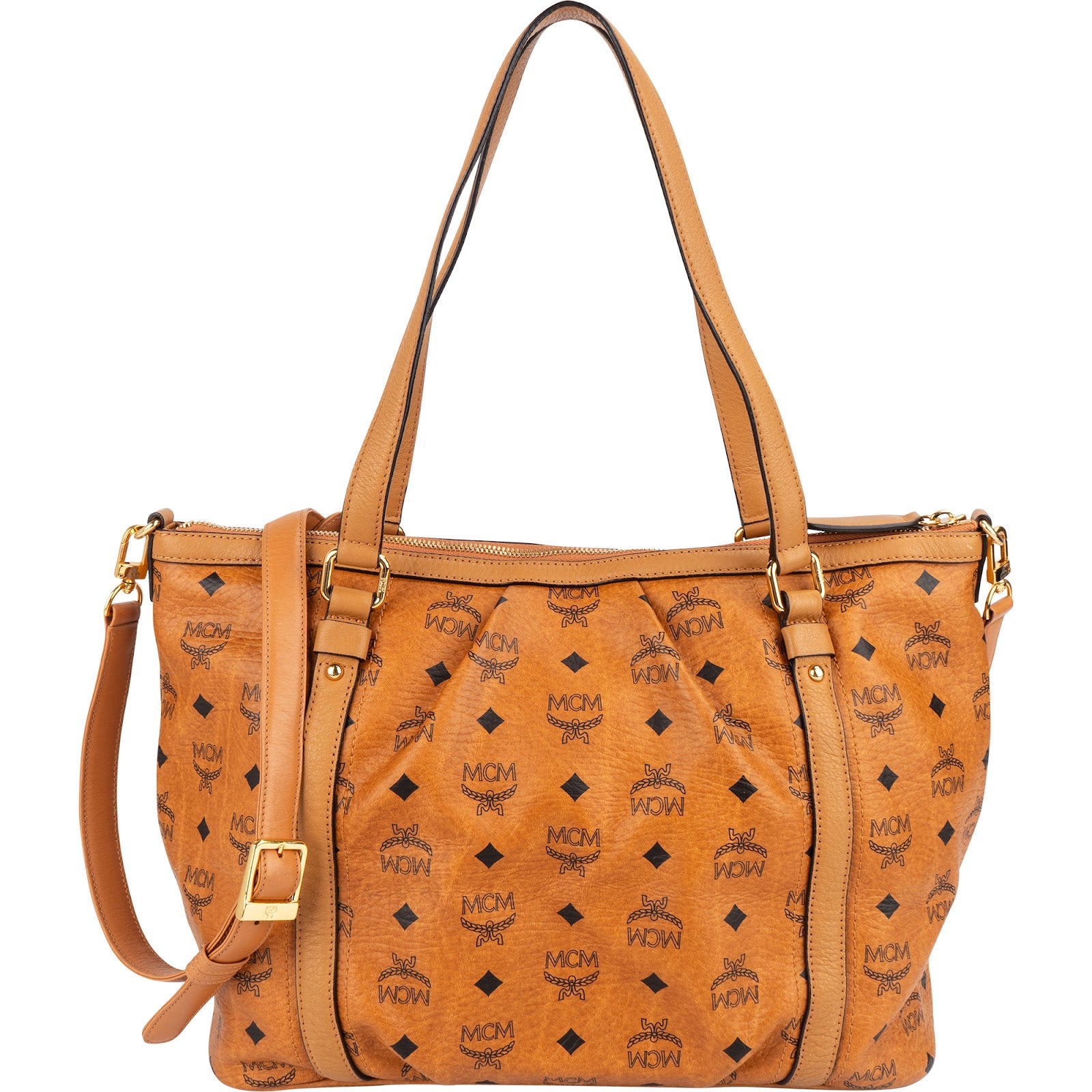 MCM Monogram Visetos Satchel Shoulder Bag