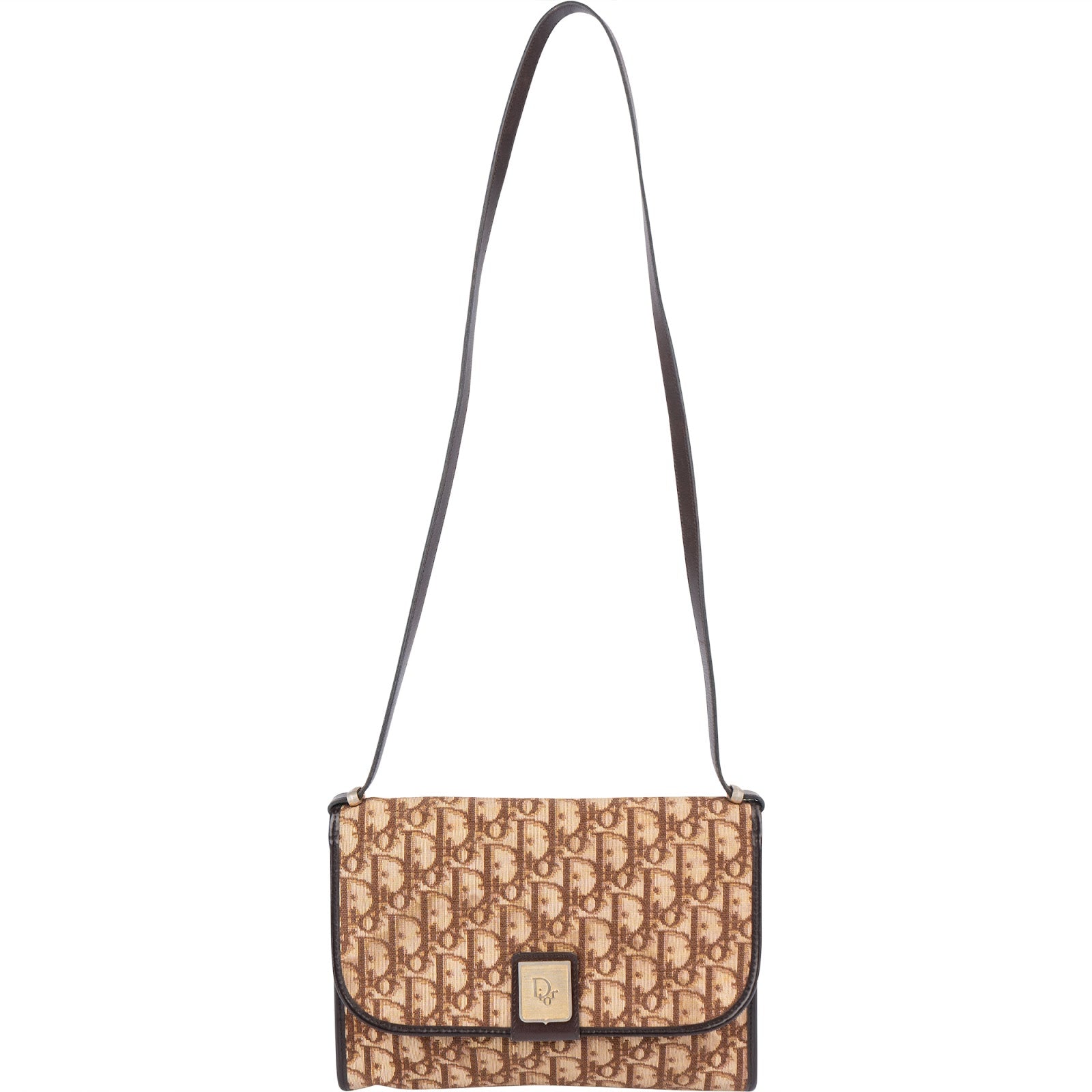 Christian Dior Trotter Monogram Single Flap Crossbody Bag