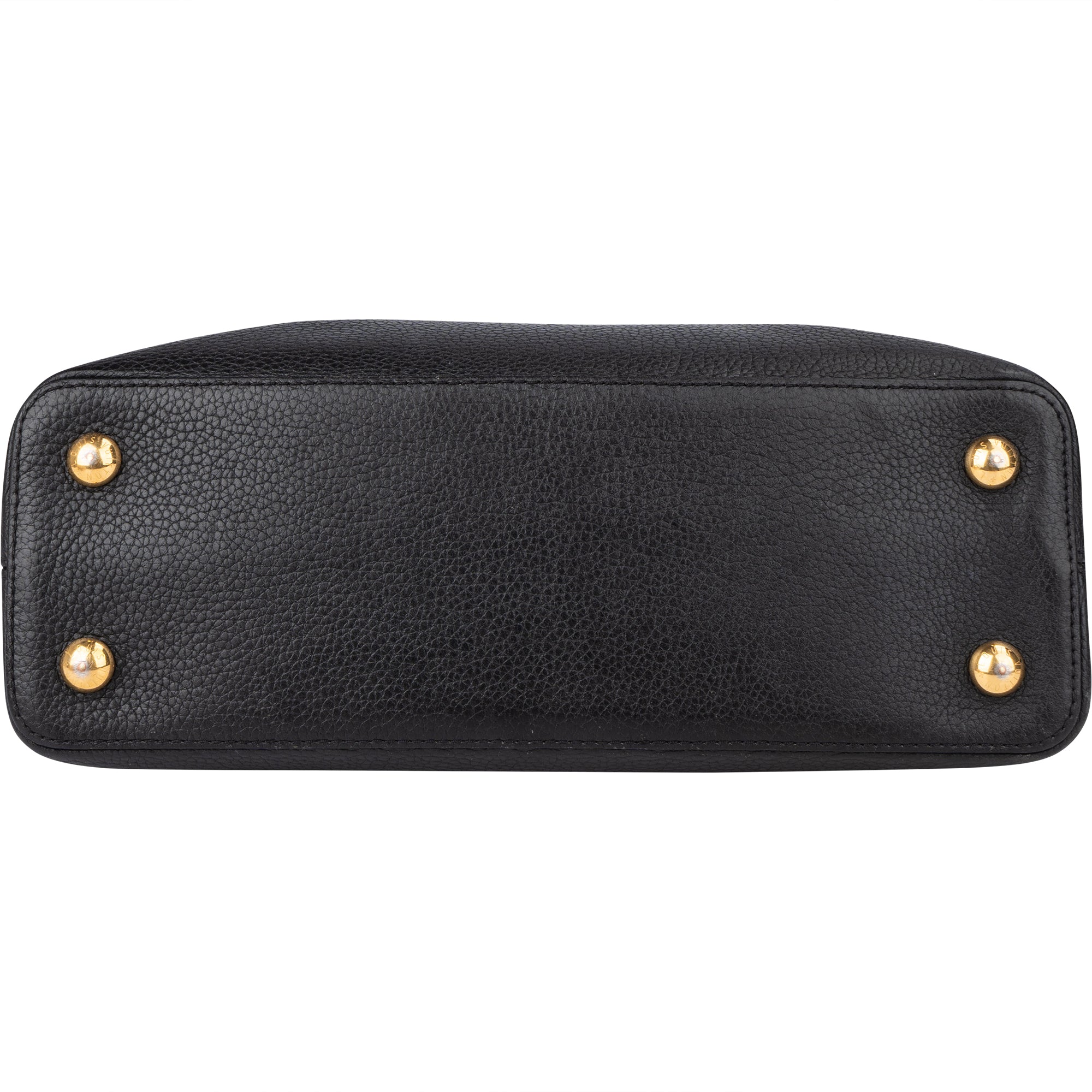 Louis Vuitton Noir Taurillon Pins Capucines PM Handbag